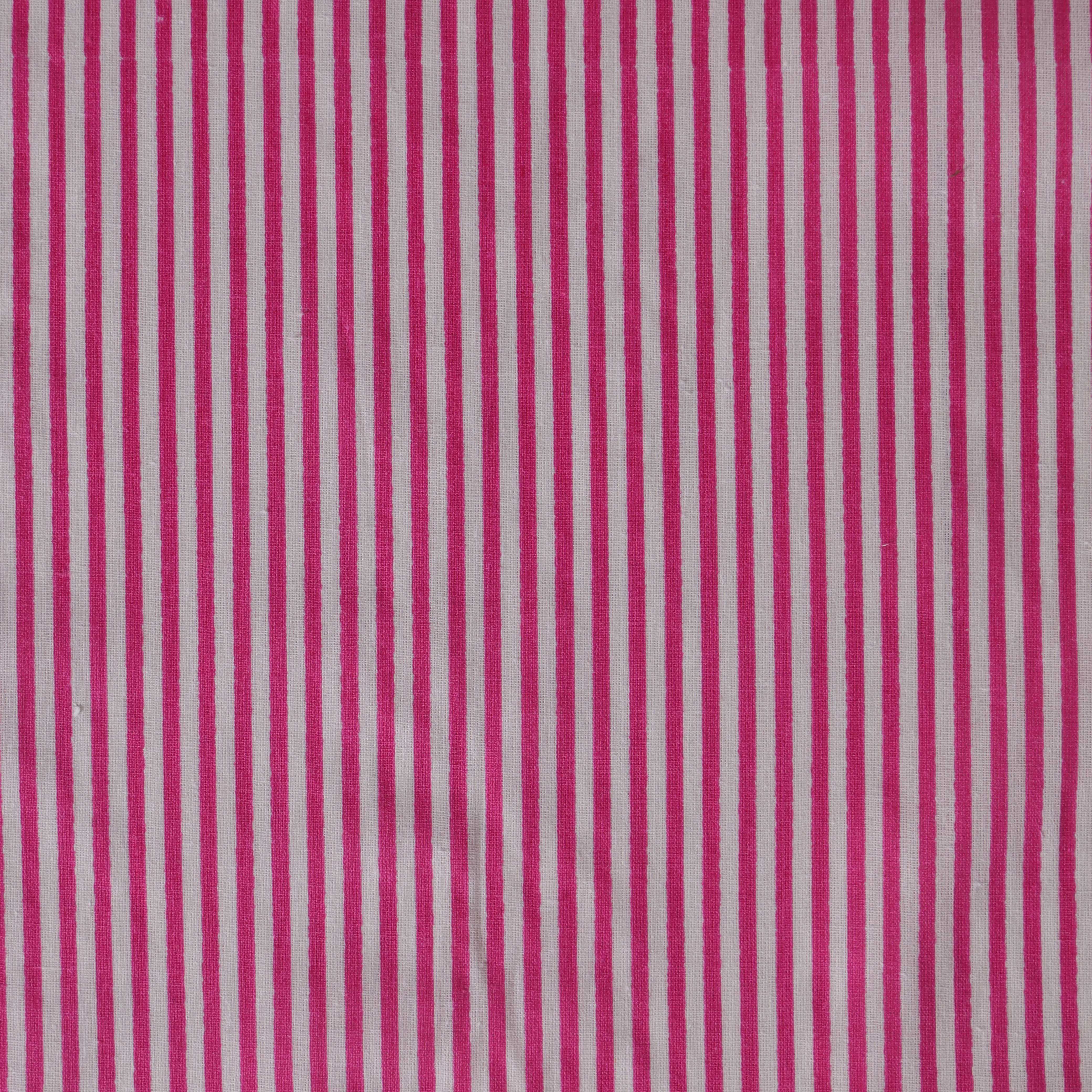 Premium Fuchsia Stripe Cotton Fabric by the Yard – Soft 42" Printed Cotton