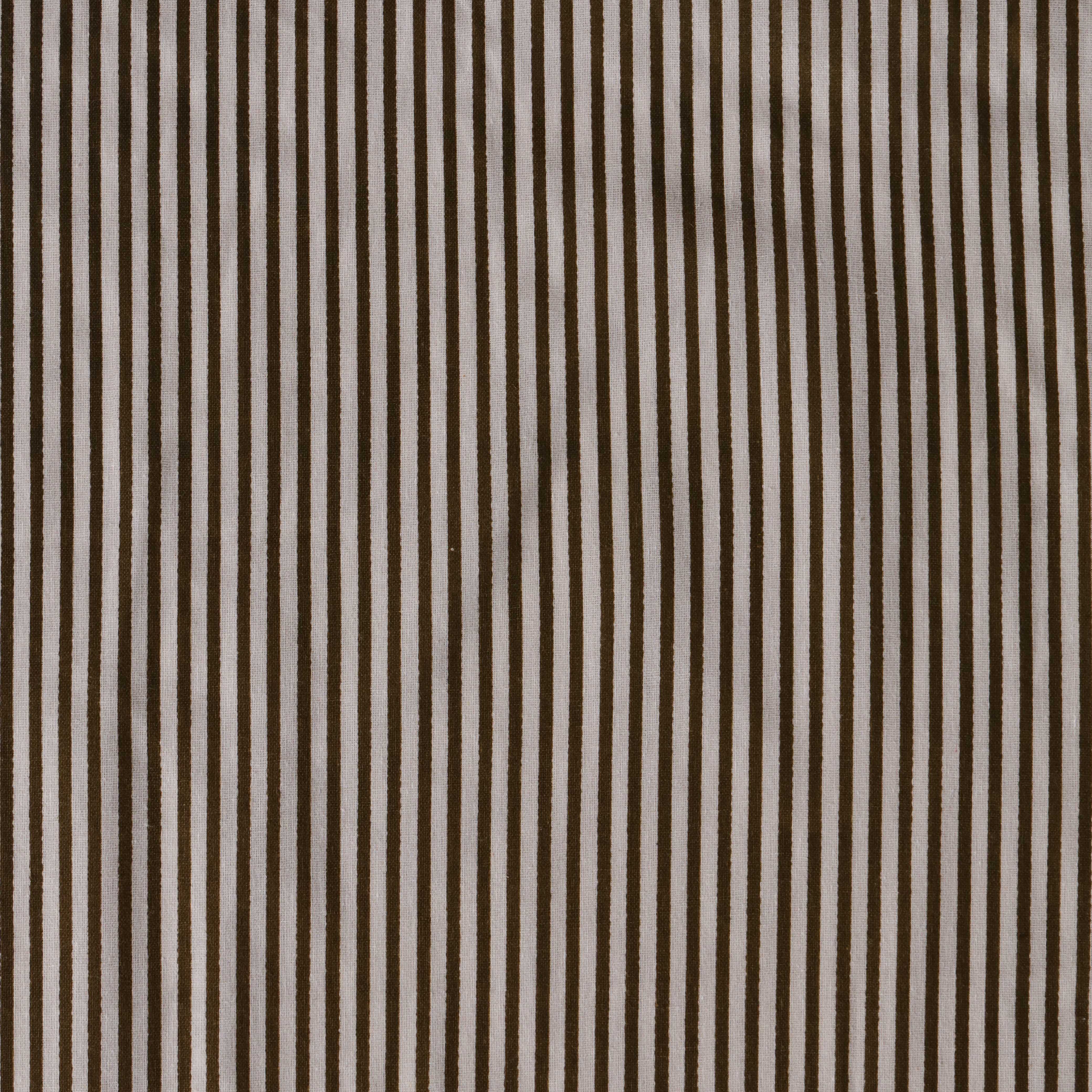 Premium Espresso Brown Stripe Cotton Fabric by the Yard – 42" Printed Cotton