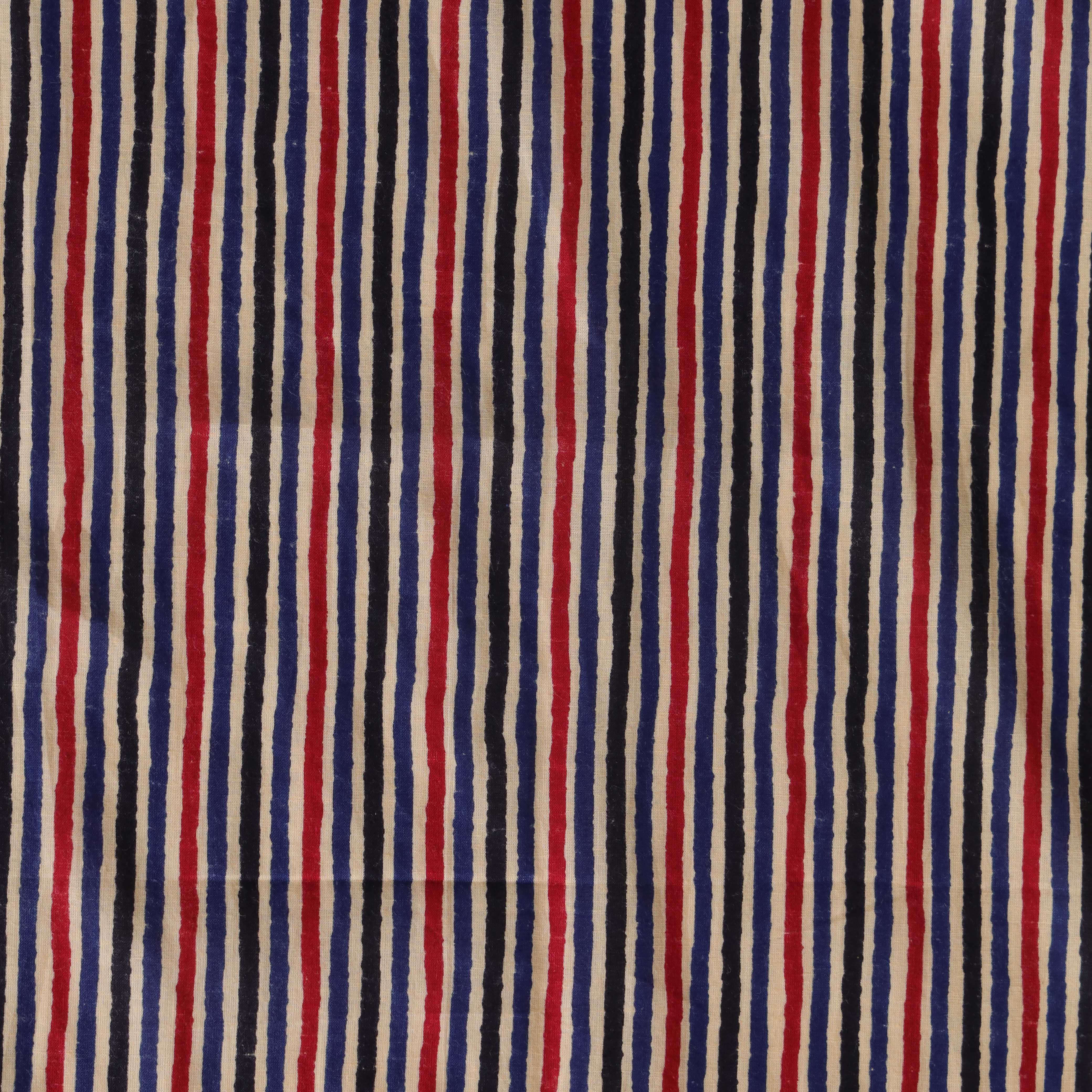 Premium Americana Stripe Screen Printed Cotton Fabric by the Yard