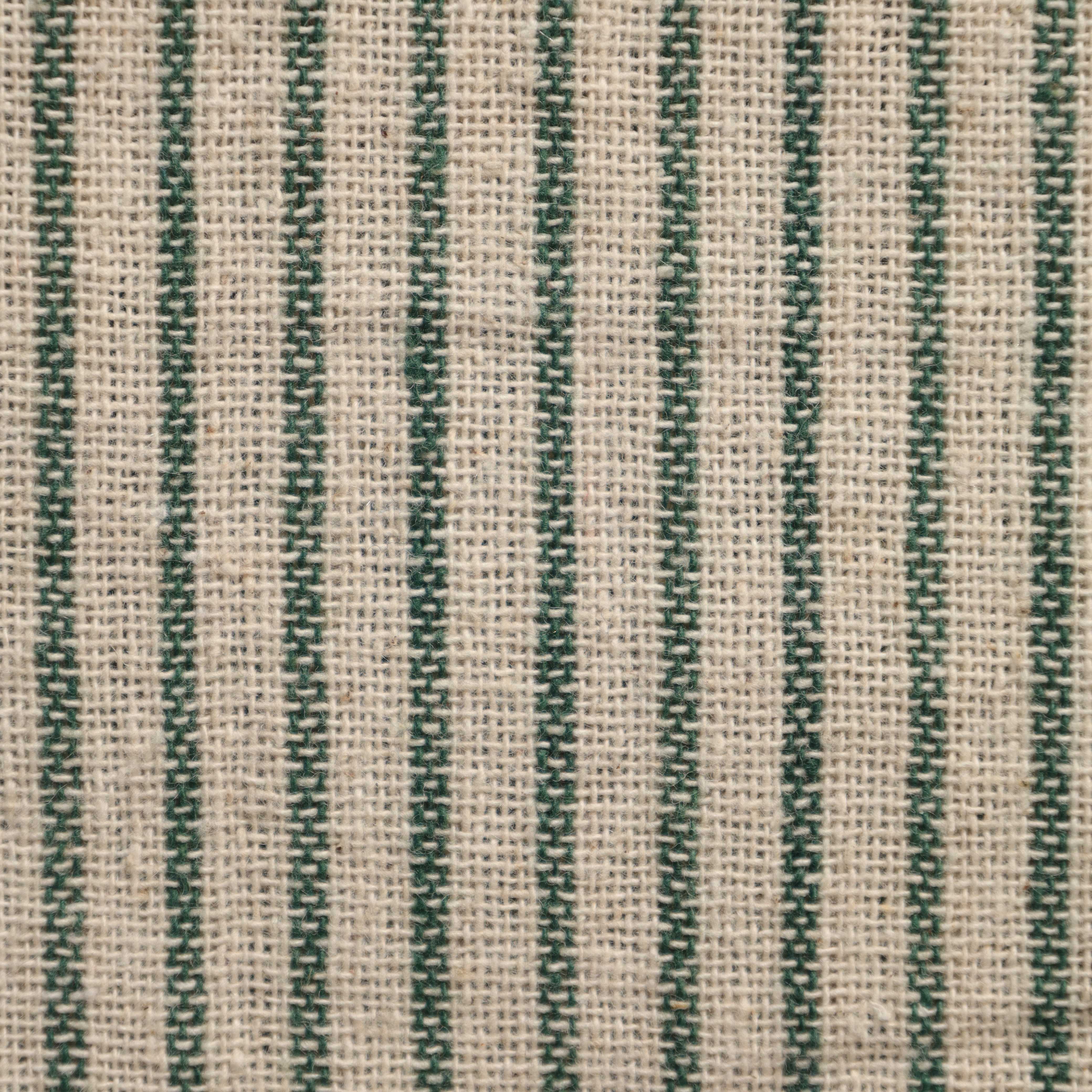 Green Striped Premium Cotton Woven Fabric By The Yard
