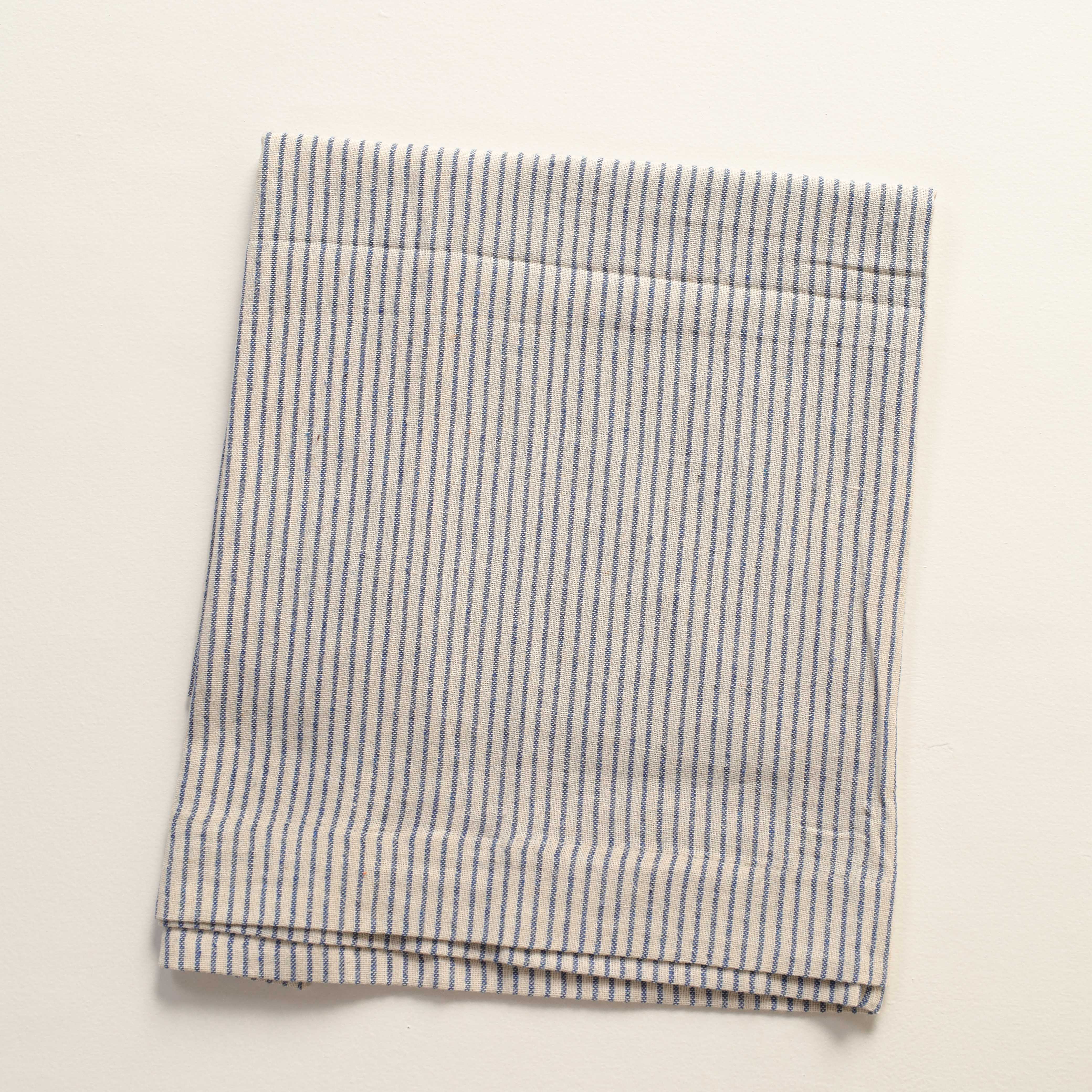 Blue Striped Premium Cotton Woven Fabric By The Yard
