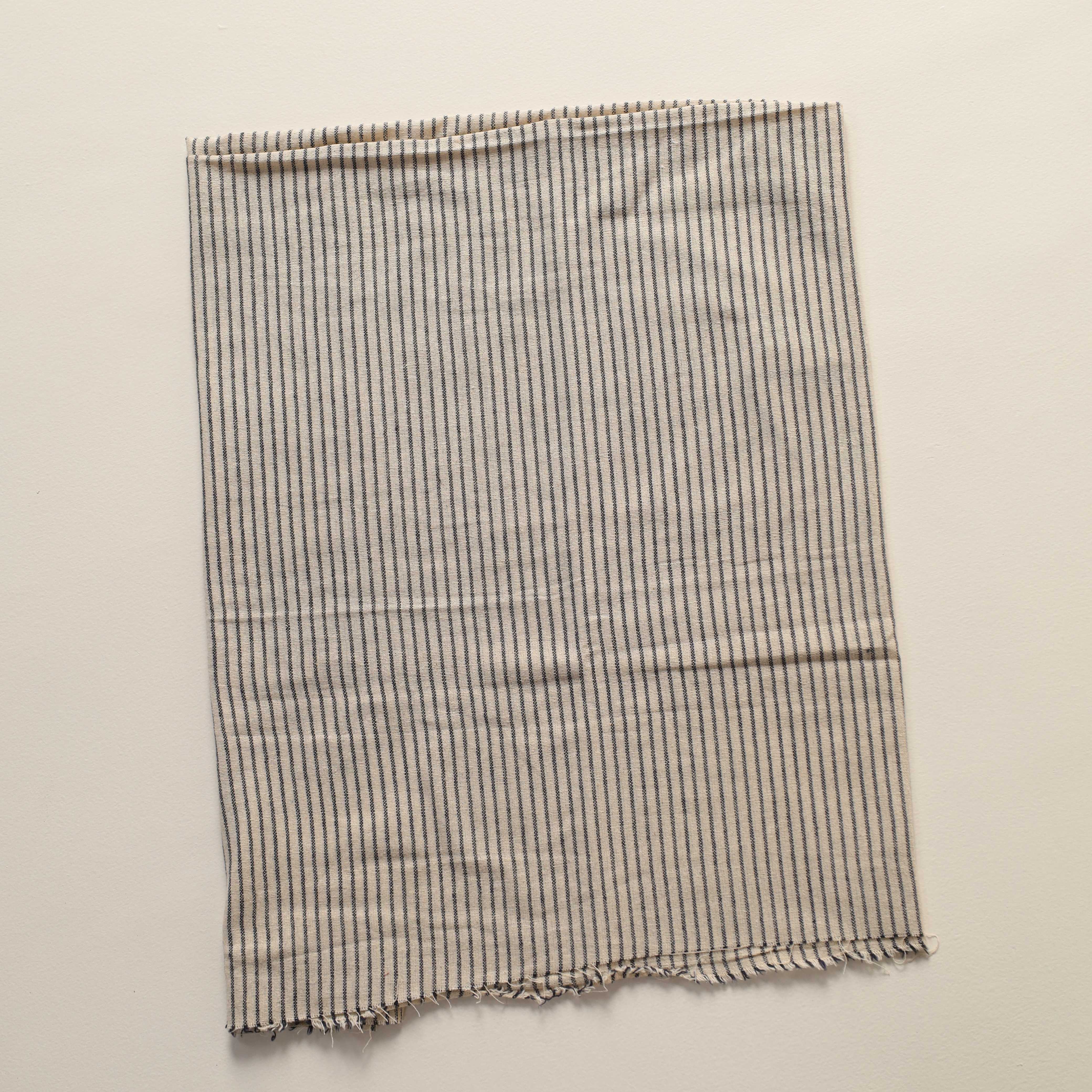 Black Striped Premium Cotton Woven Fabric By The Yard