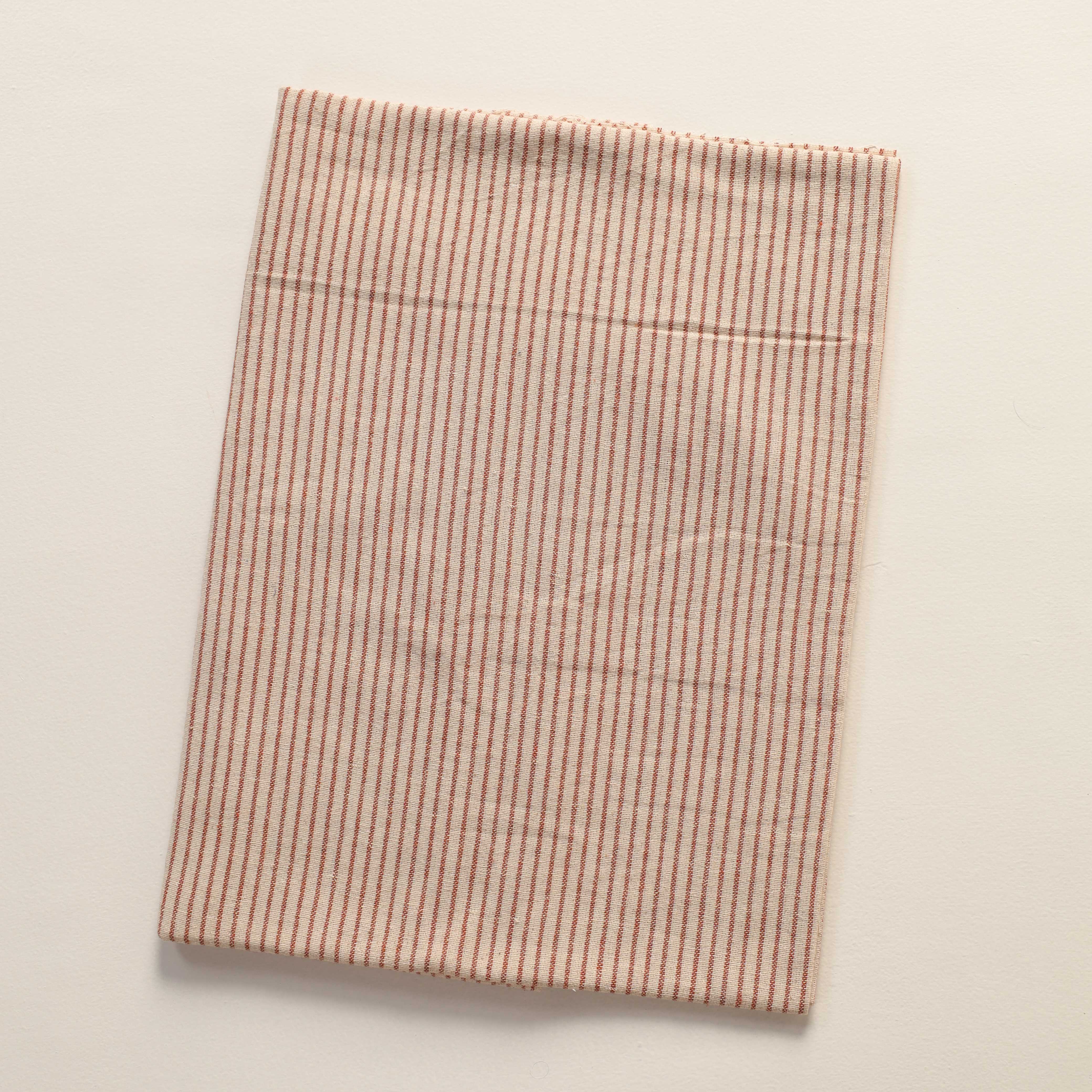 Red Striped Premium Cotton Woven Fabric By The Yard