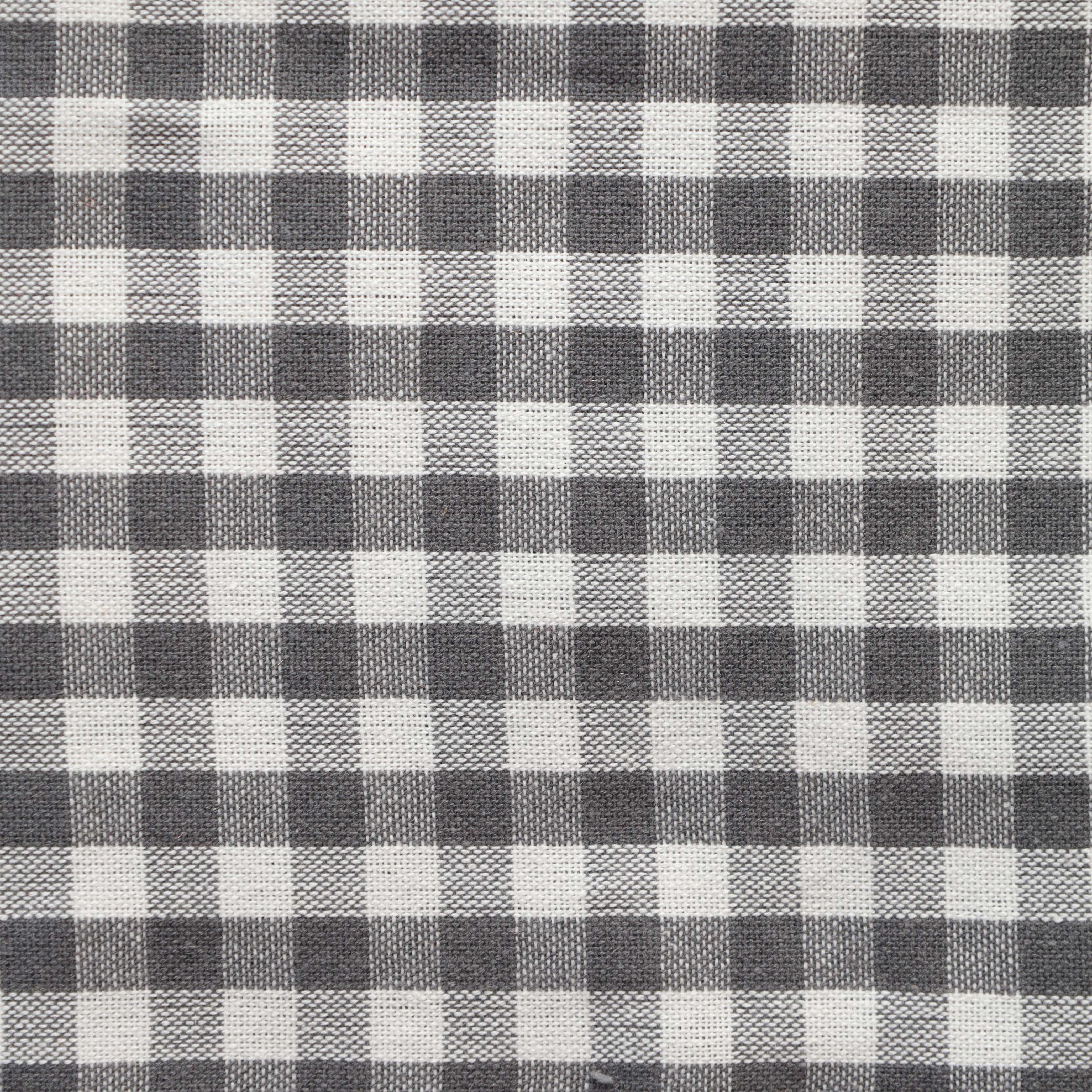 Grey Gingham Premium Cotton Woven Fabric By The Yard