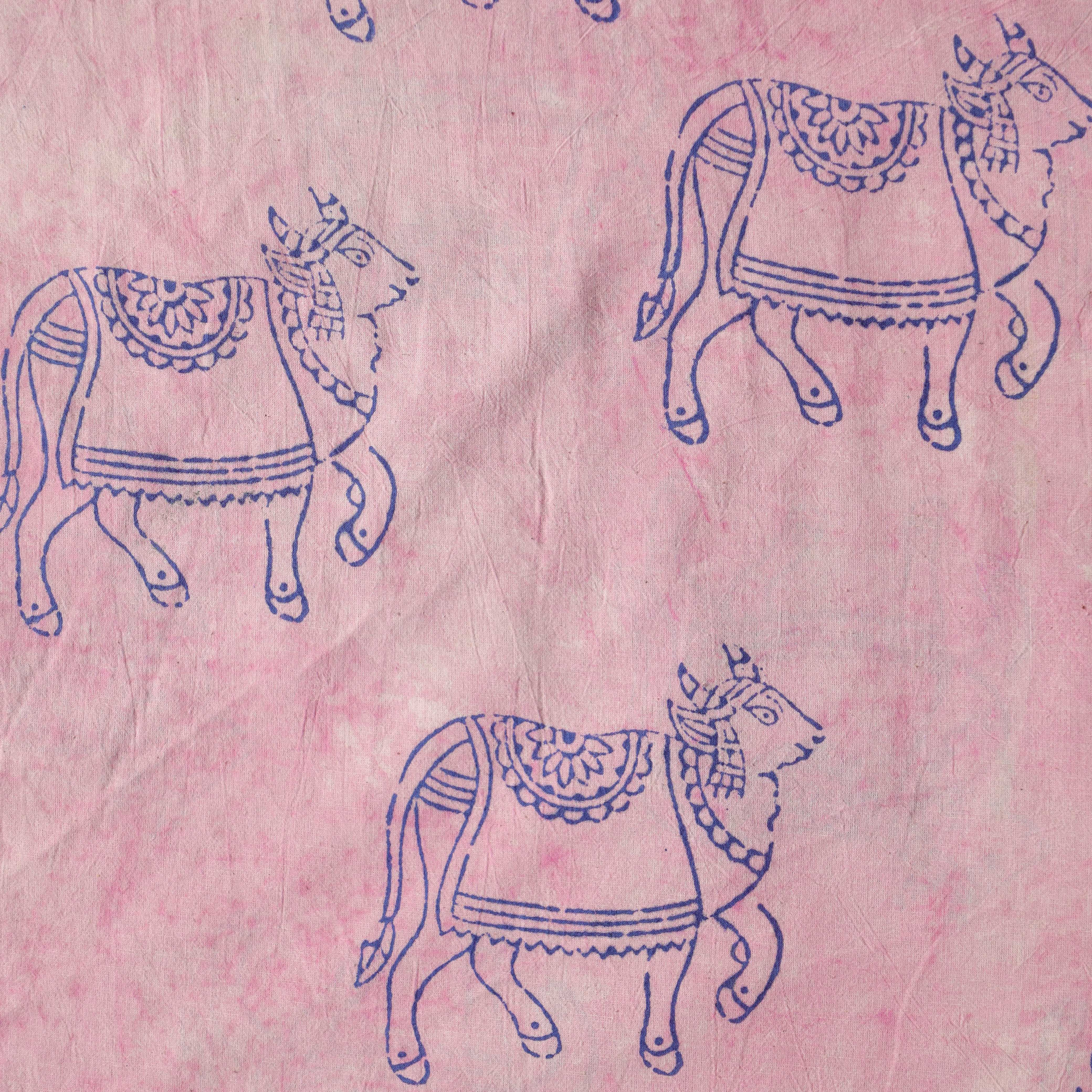 Artisan Indigo Hand Block Printed Cotton Fabric - Heritage Floral Burst