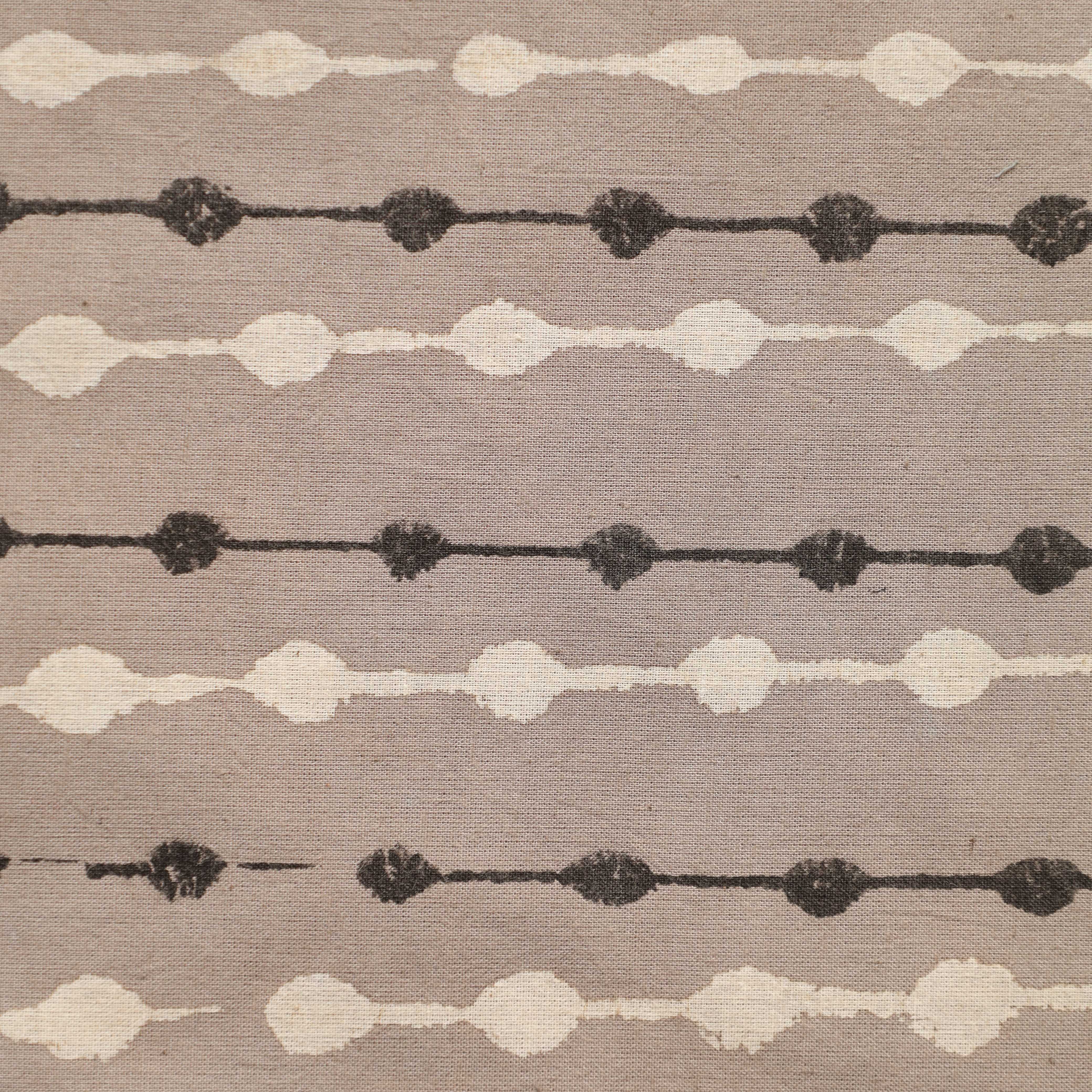 Minimalist Geometric Bead Hand Block Printed Cotton Fabric