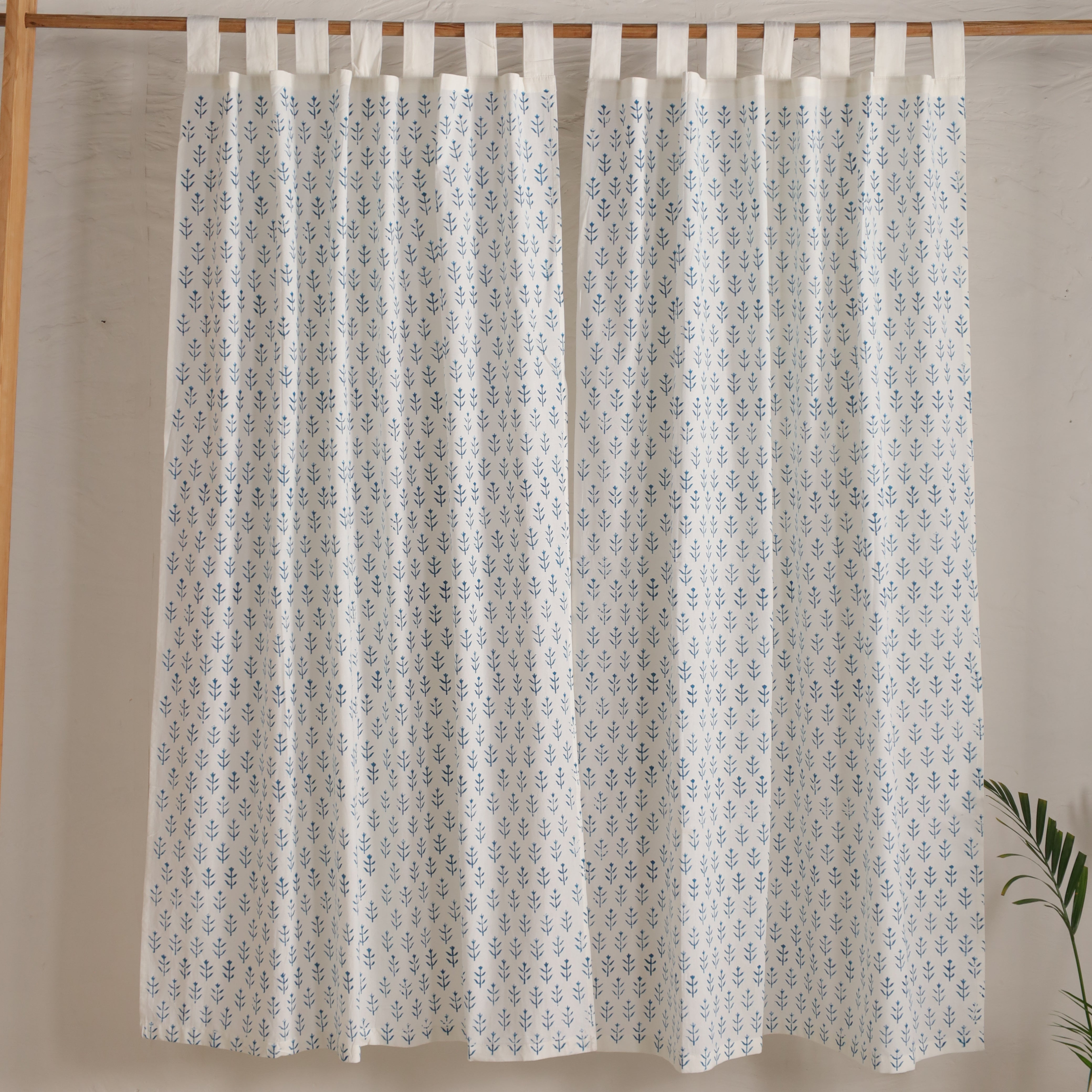 Boho Hand Block Printed Curtains (2 Panels) - Bedroom, Kitchen, Office Decor