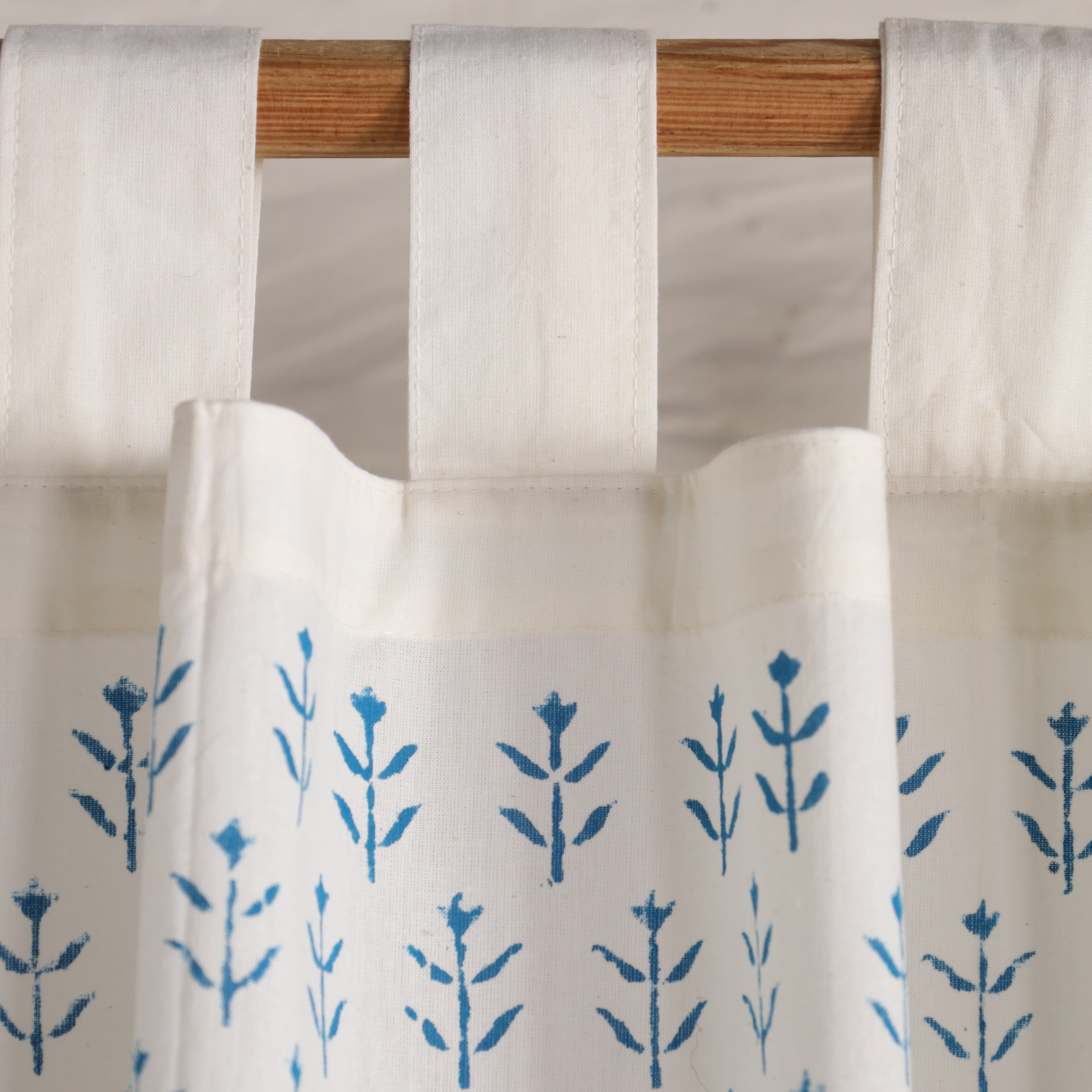 Boho Hand Block Printed Curtains (2 Panels) - Bedroom, Kitchen, Office Decor