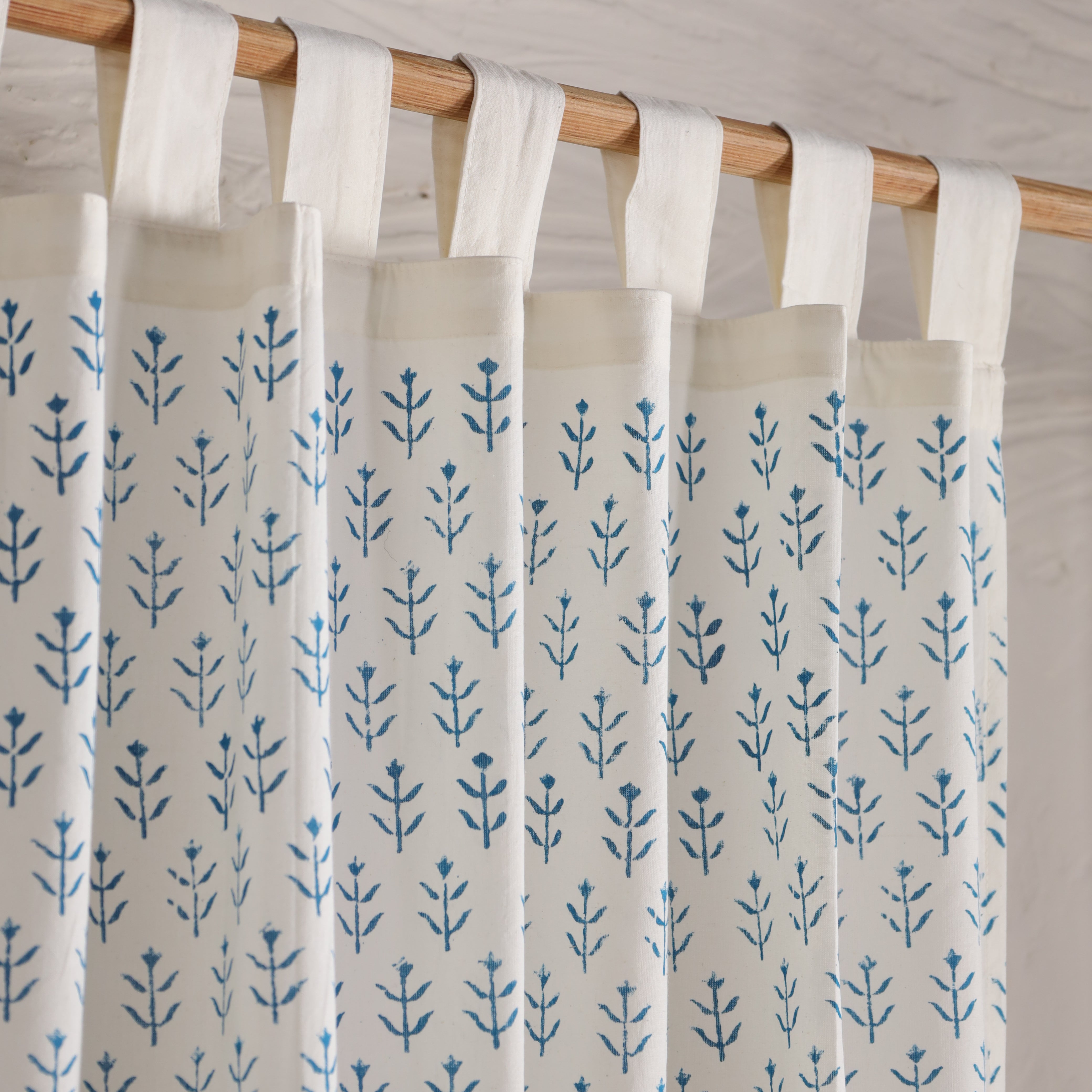 Boho Hand Block Printed Curtains (2 Panels) - Bedroom, Kitchen, Office Decor