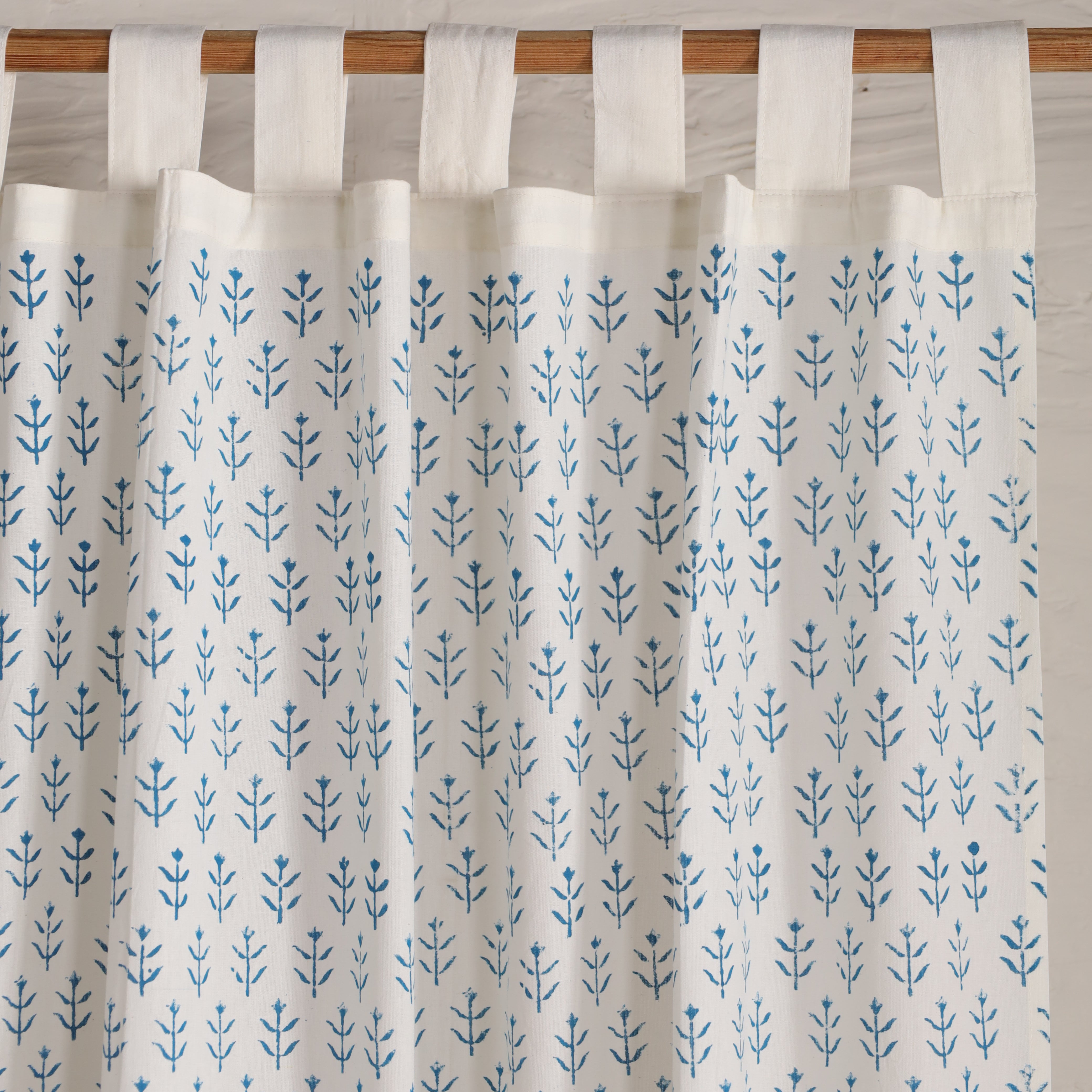 Boho Hand Block Printed Curtains (2 Panels) - Bedroom, Kitchen, Office Decor