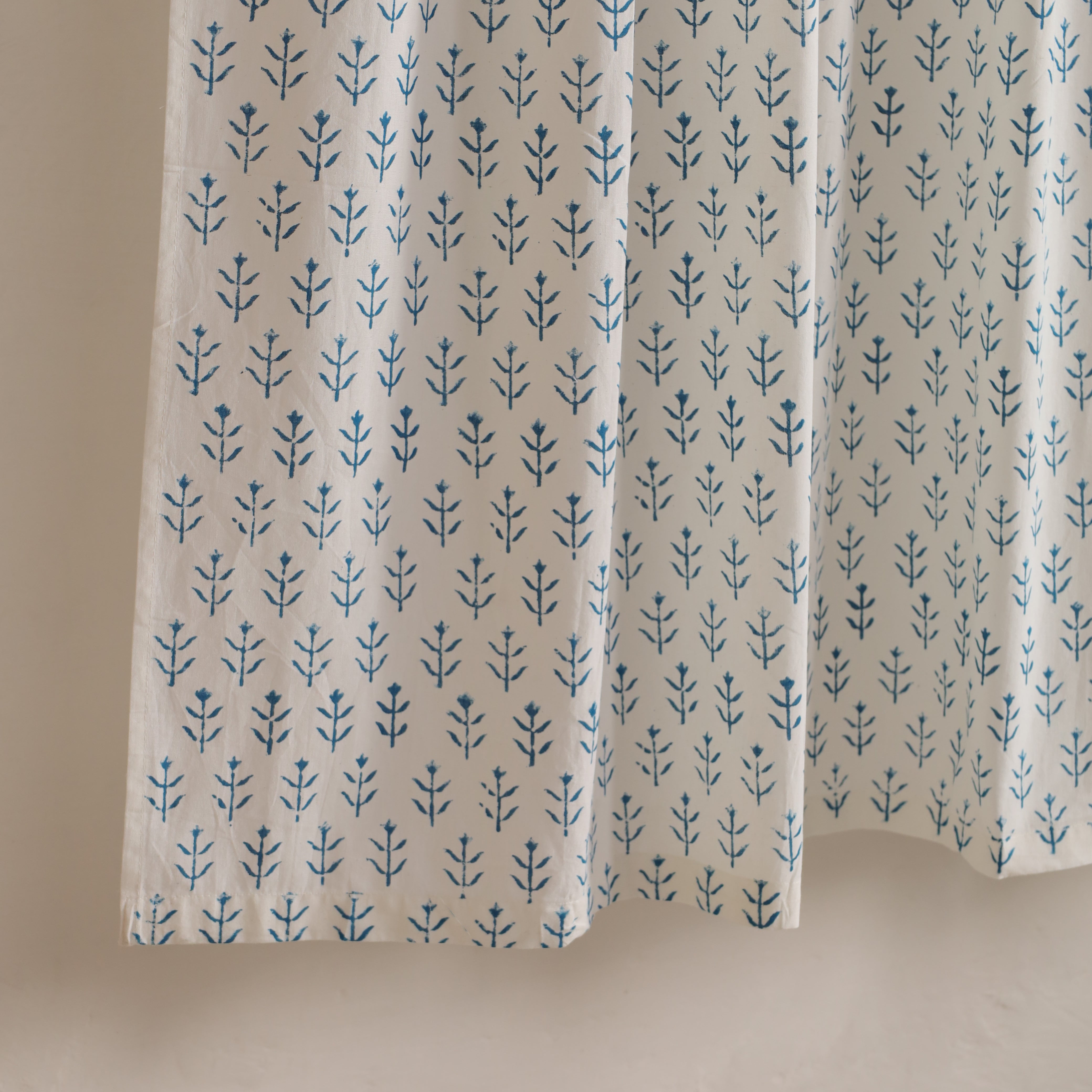 Boho Hand Block Printed Curtains (2 Panels) - Bedroom, Kitchen, Office Decor