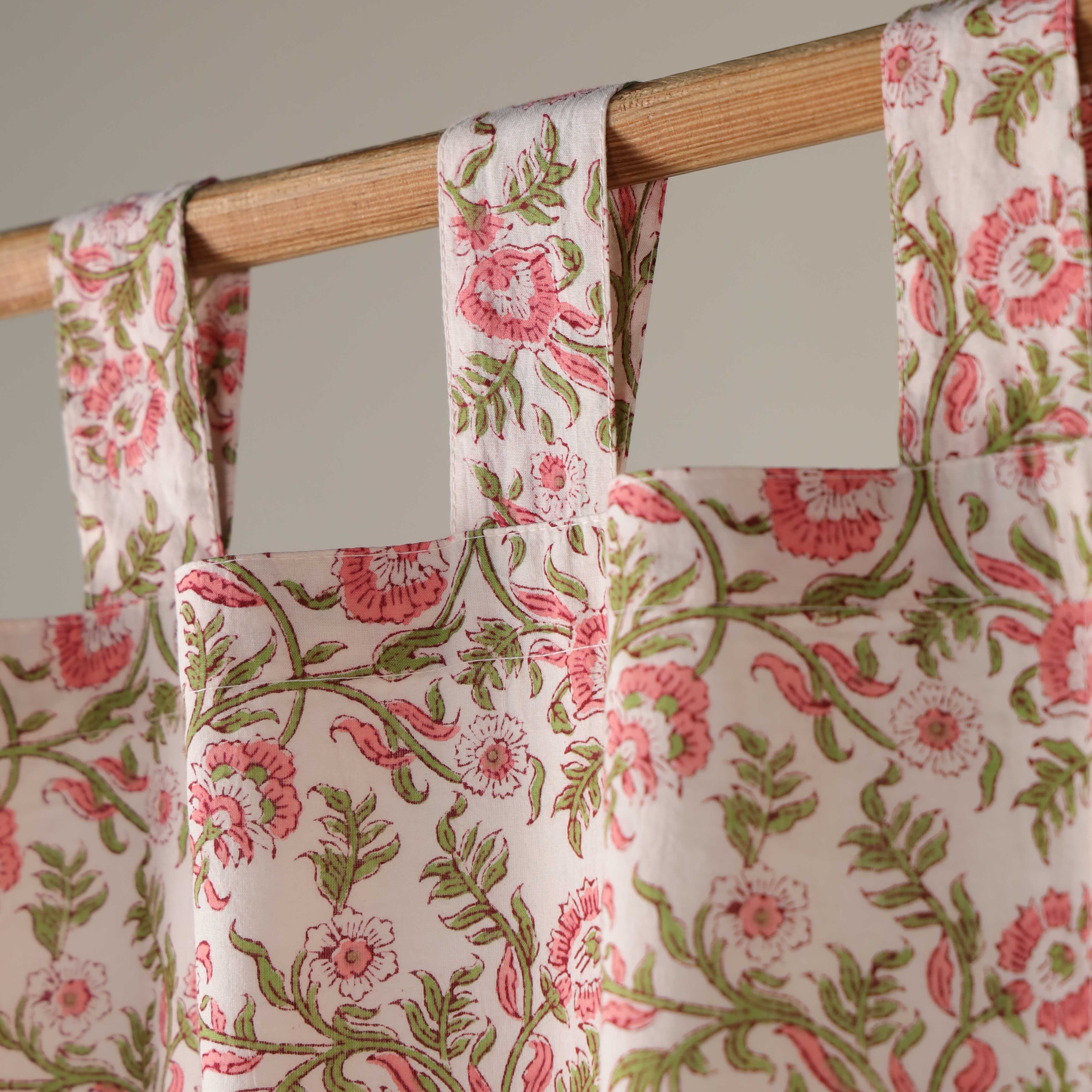 Premium Floral Cotton Curtain Panel – Handcrafted Elegance for Your Home