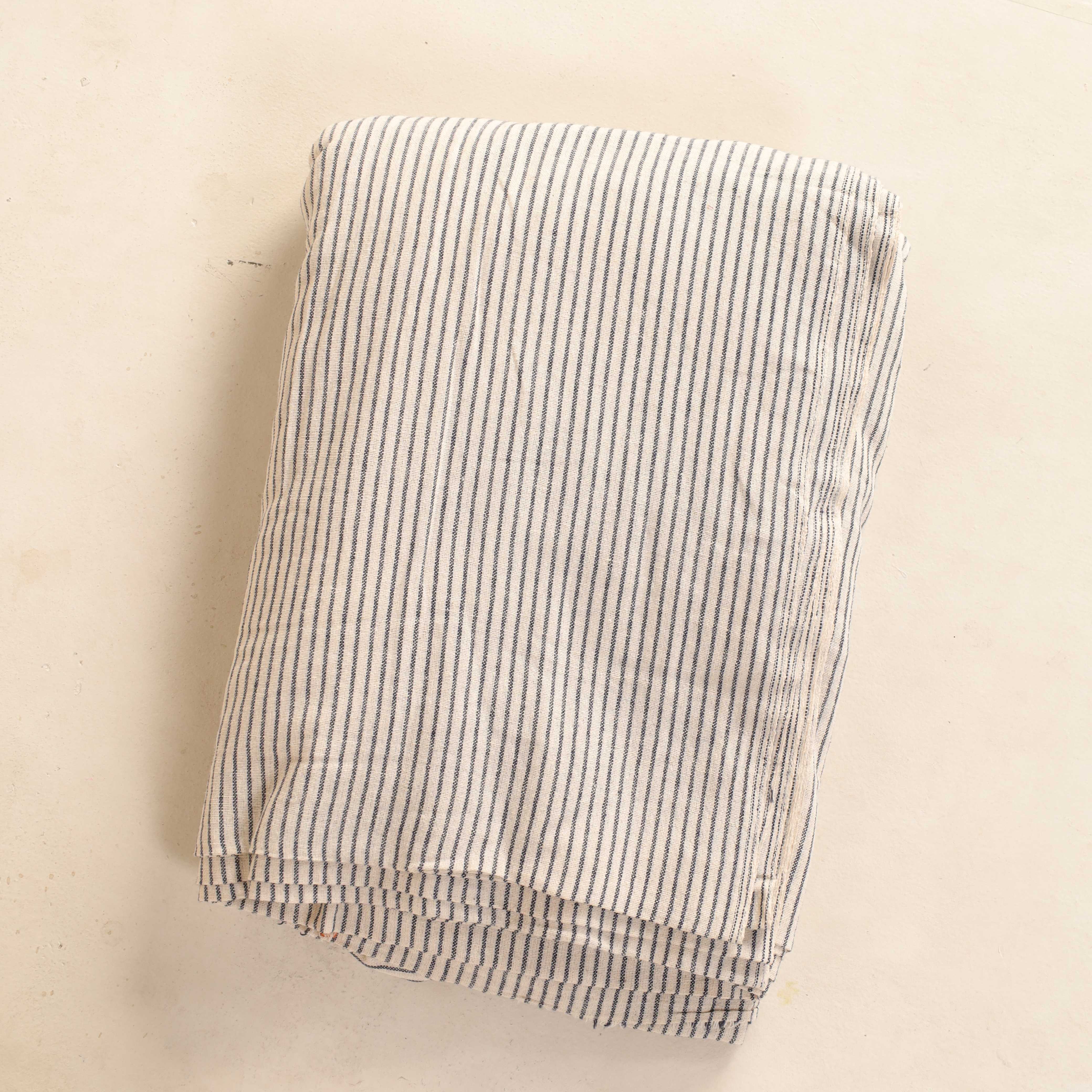 Light Sage Green Striped Premium Cotton Woven Fabric By The Yard