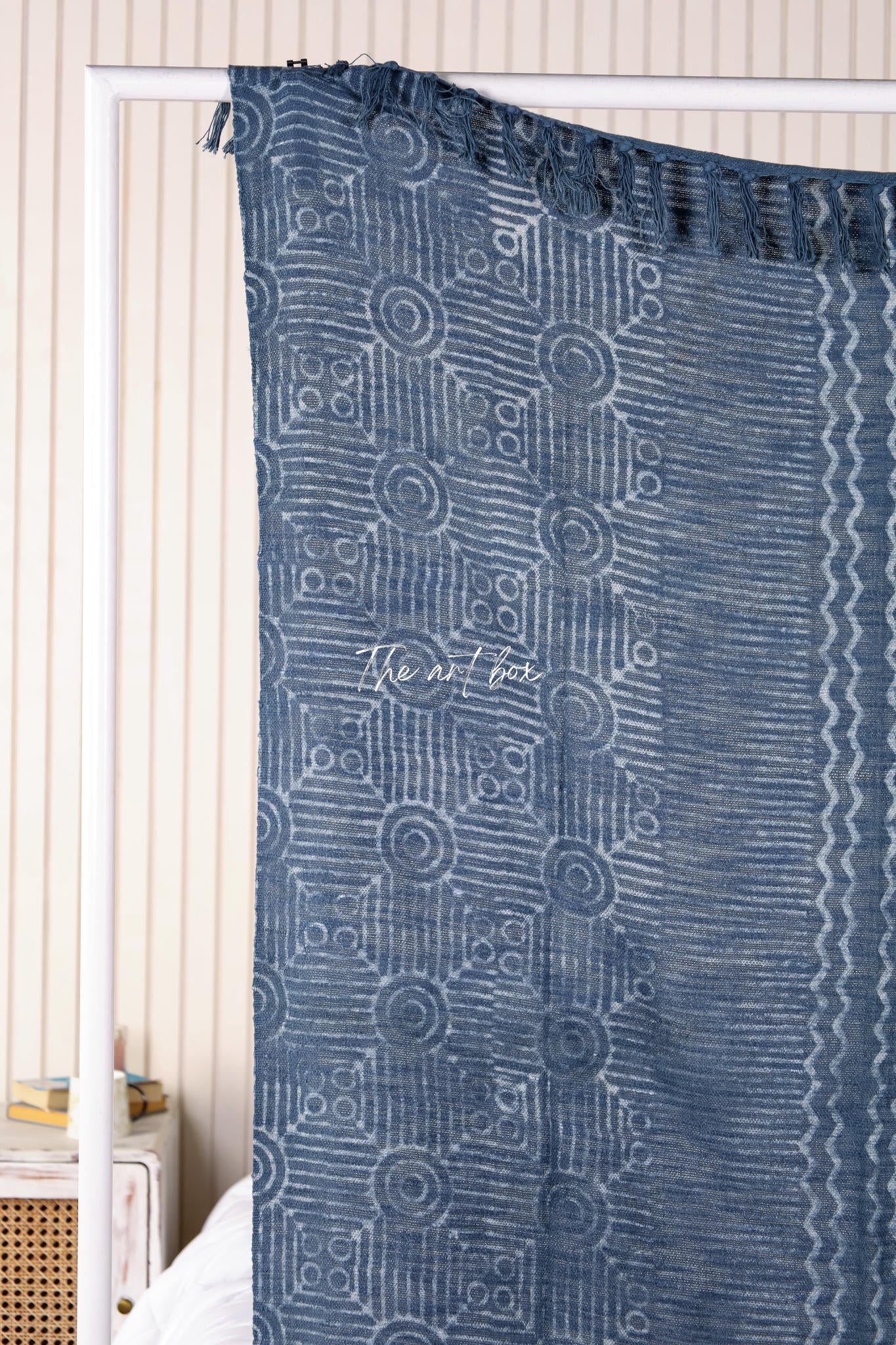 Khadi Indigo Print Throw