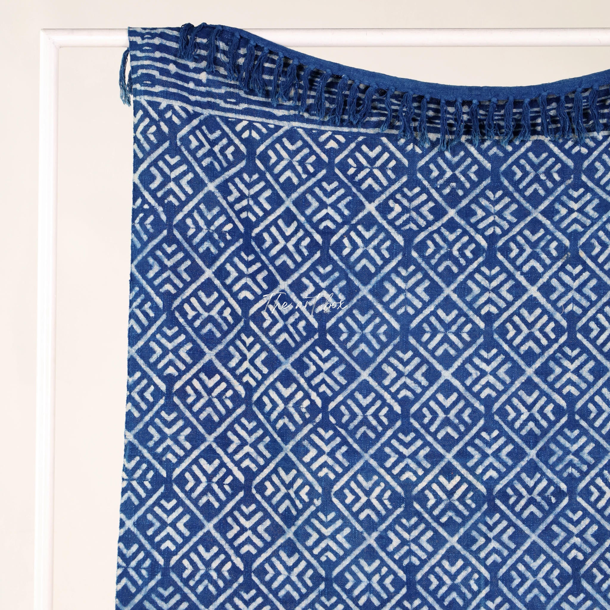 Handmade Rug Indigo Print Throw