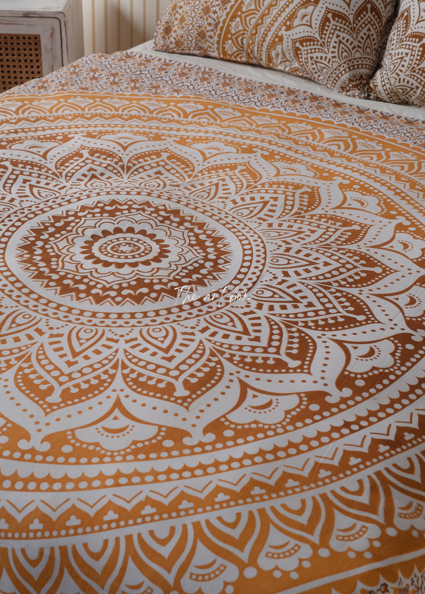 Brown Mandala Duvet Covers with Pillow Covers
