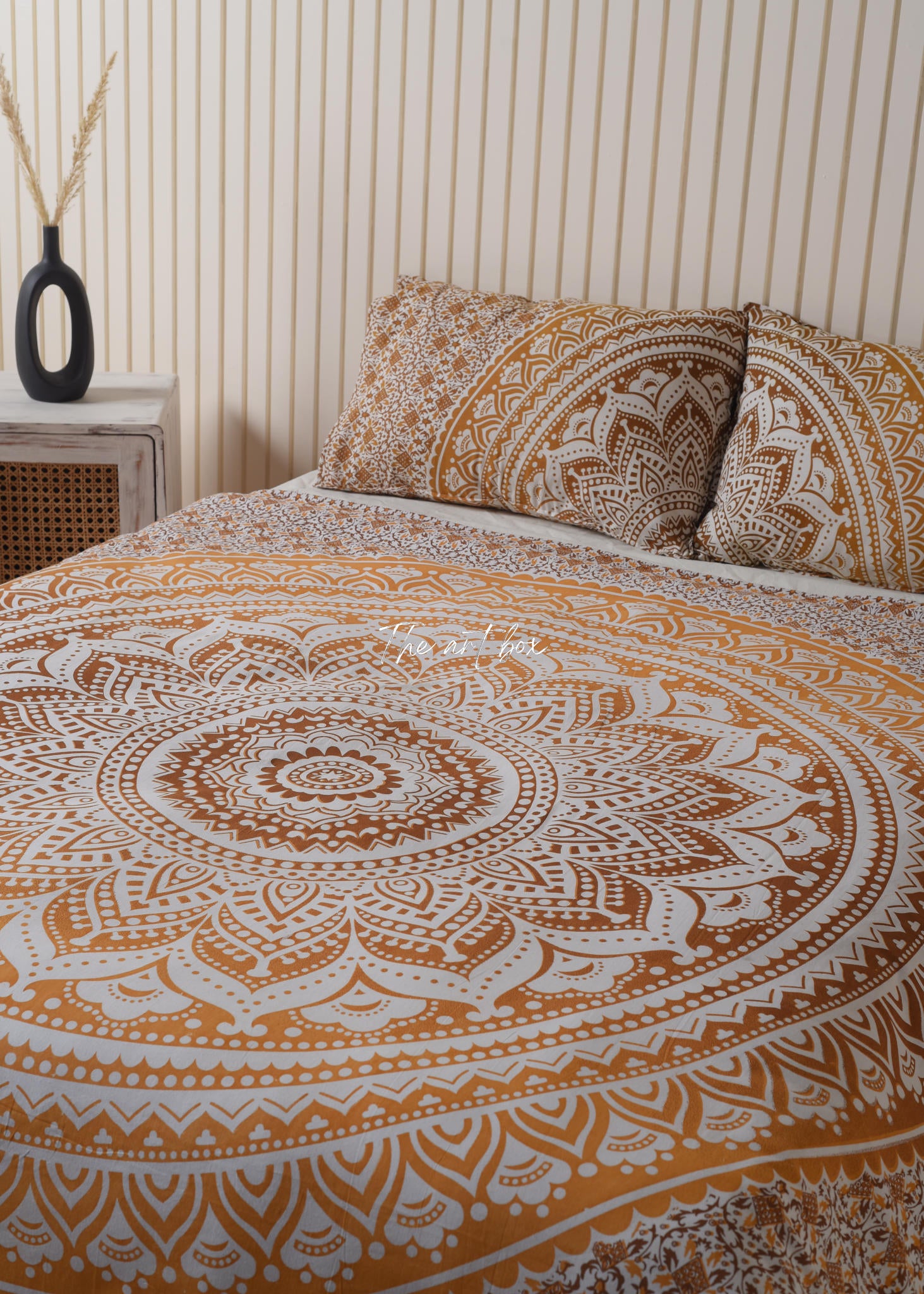 Brown Mandala Duvet Covers with Pillow Covers