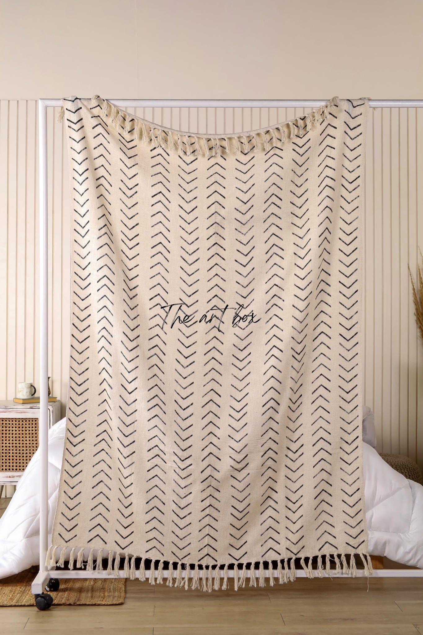 Mudcloth Inspired Pigment Print Throw