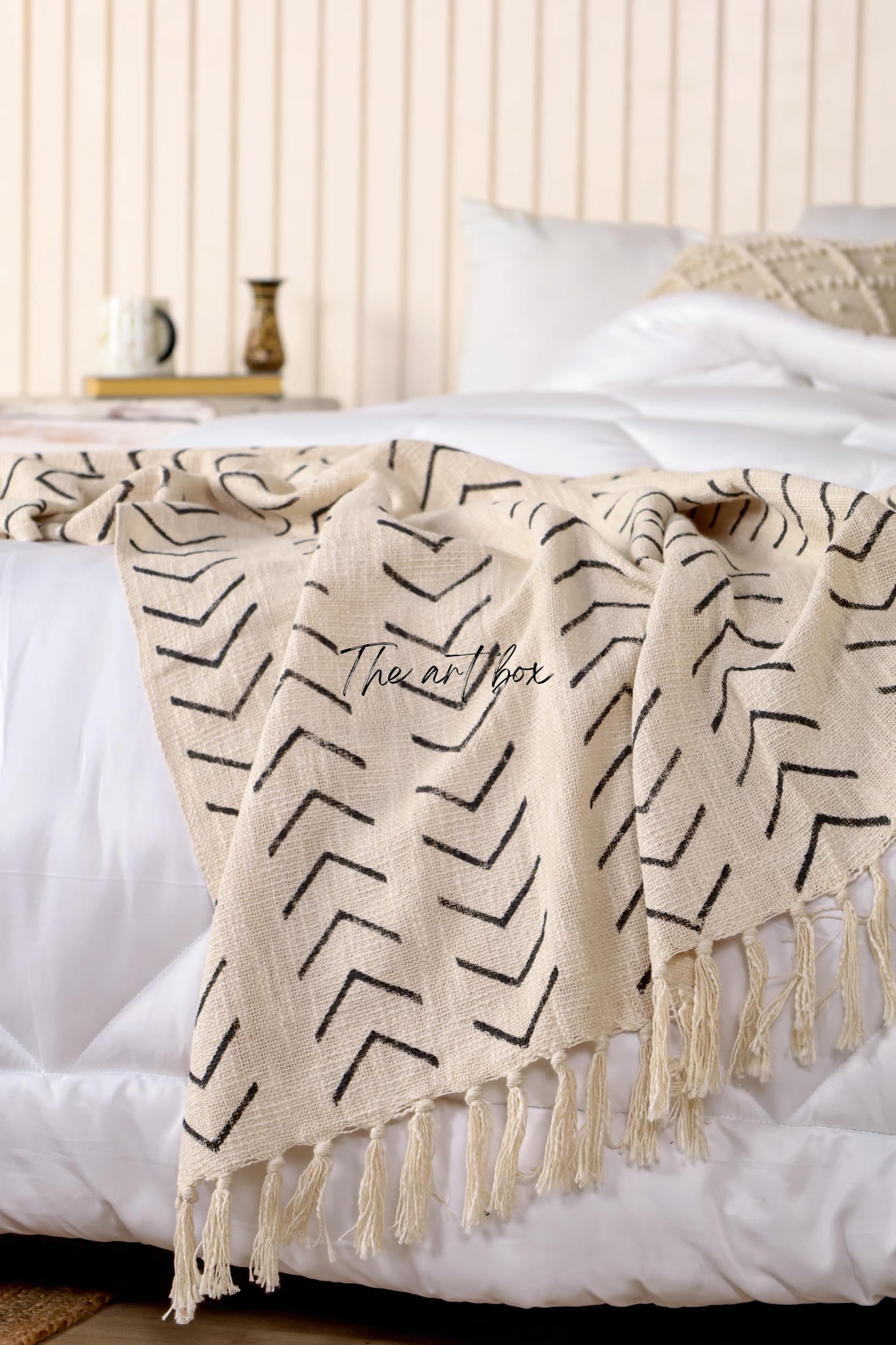 Mudcloth Inspired Pigment Print Throw