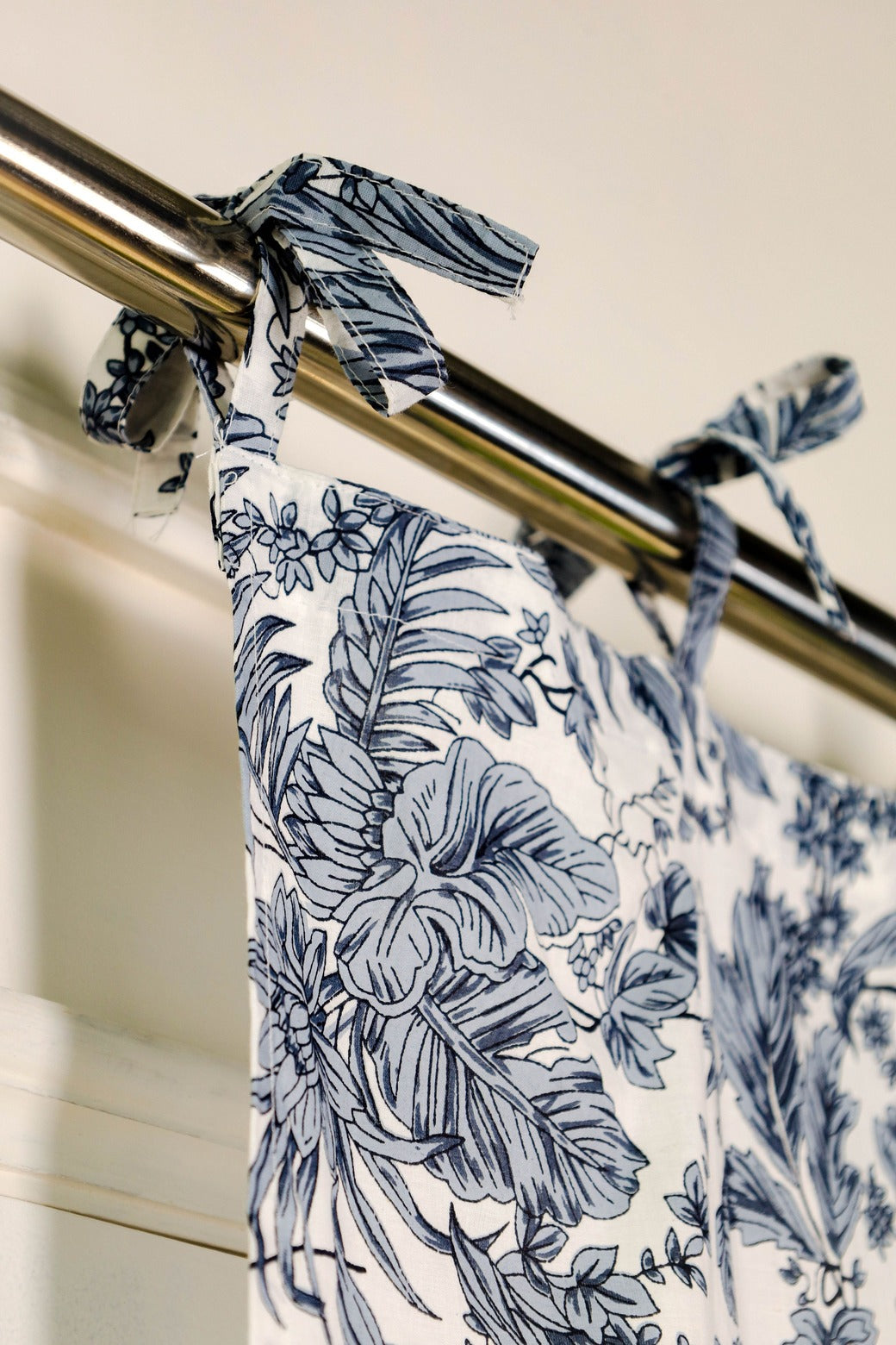 Handmade Light Floral Printed Curtain