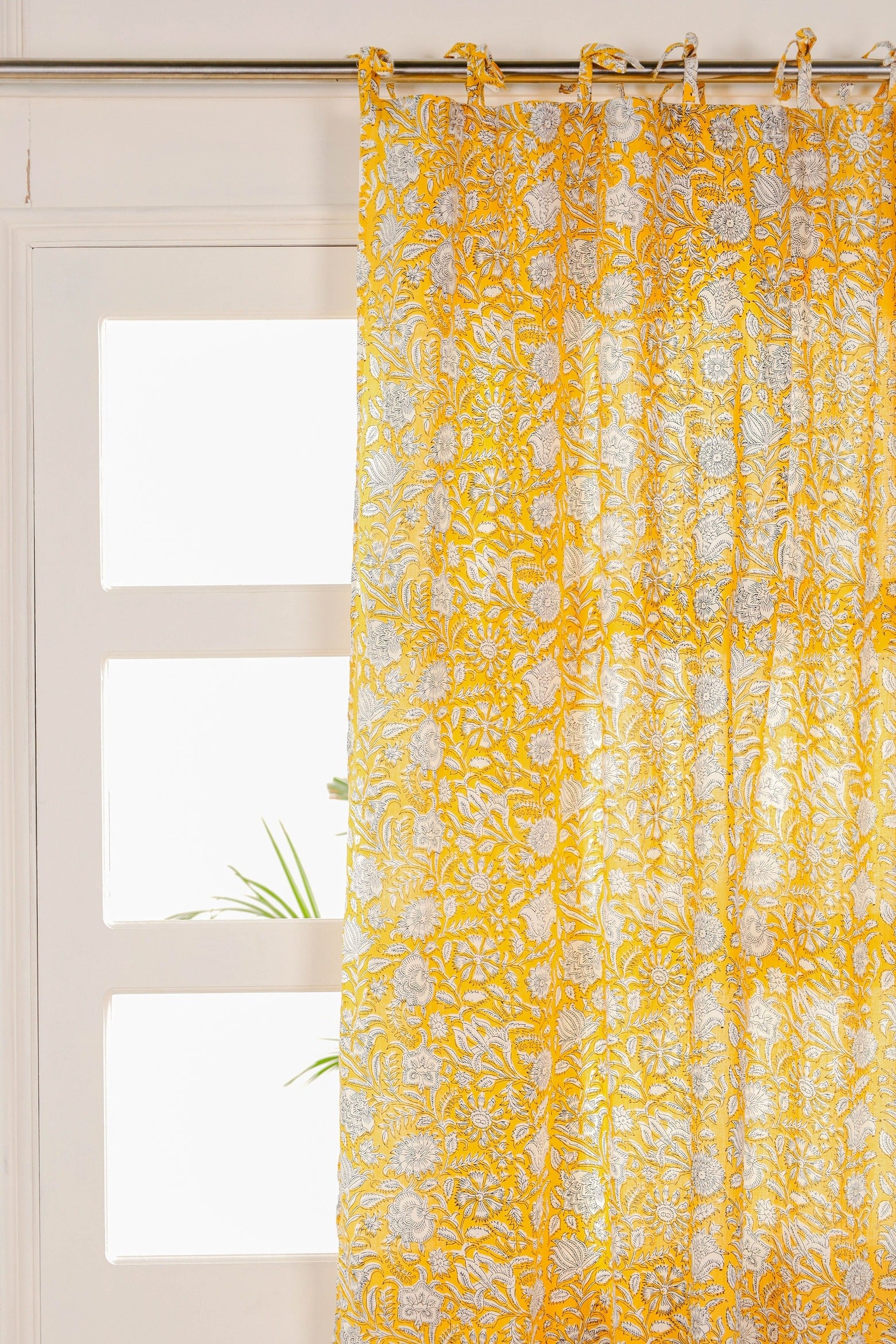 Yellow Sunshine Printed Curtain - 1 Panel set