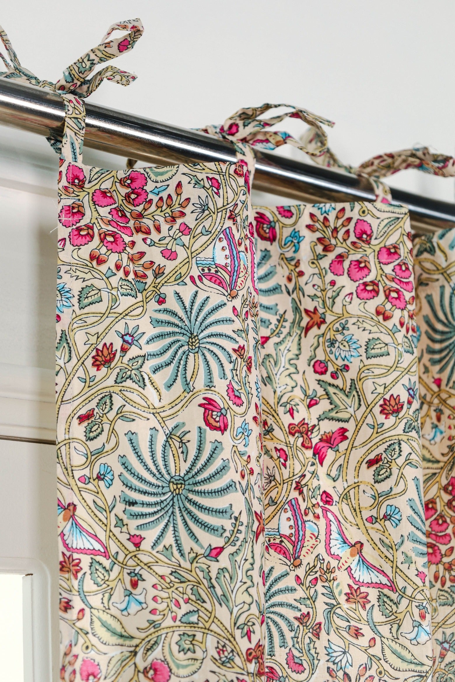 Modern Vintage Floral Printed Curtain 1 Panel Set