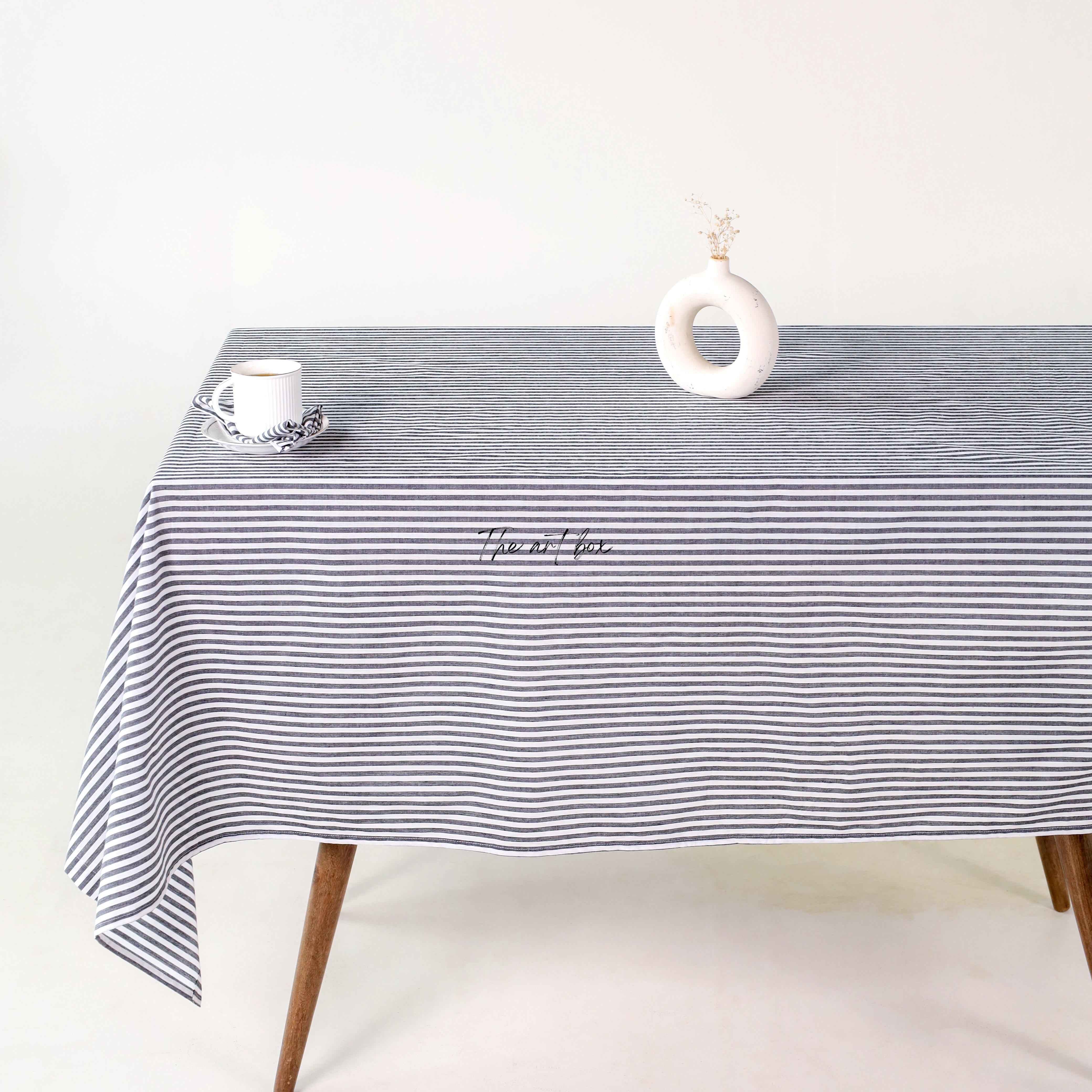 Striped Gauze Linen Tablecloth