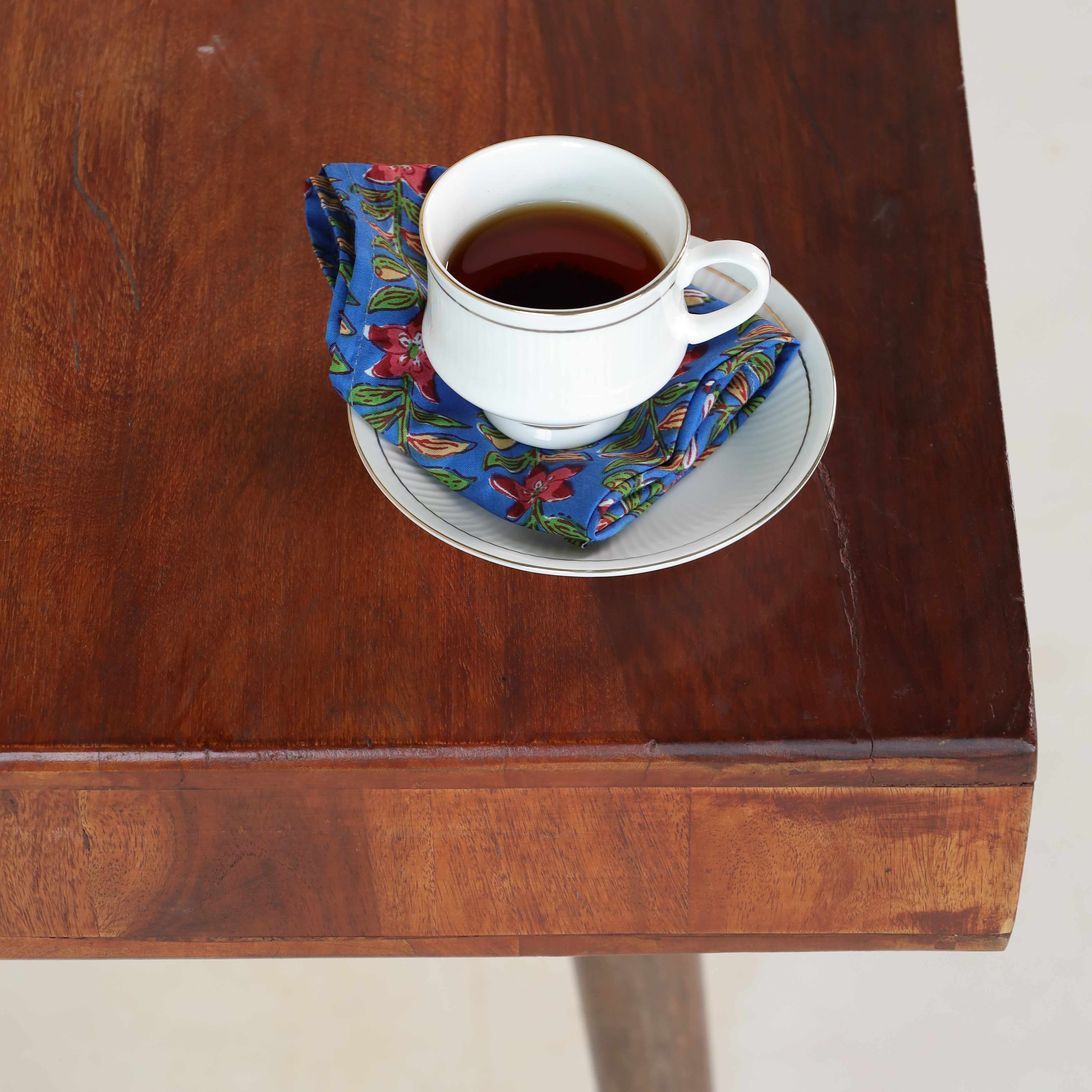 Cotton Blue Floral Table Napkins