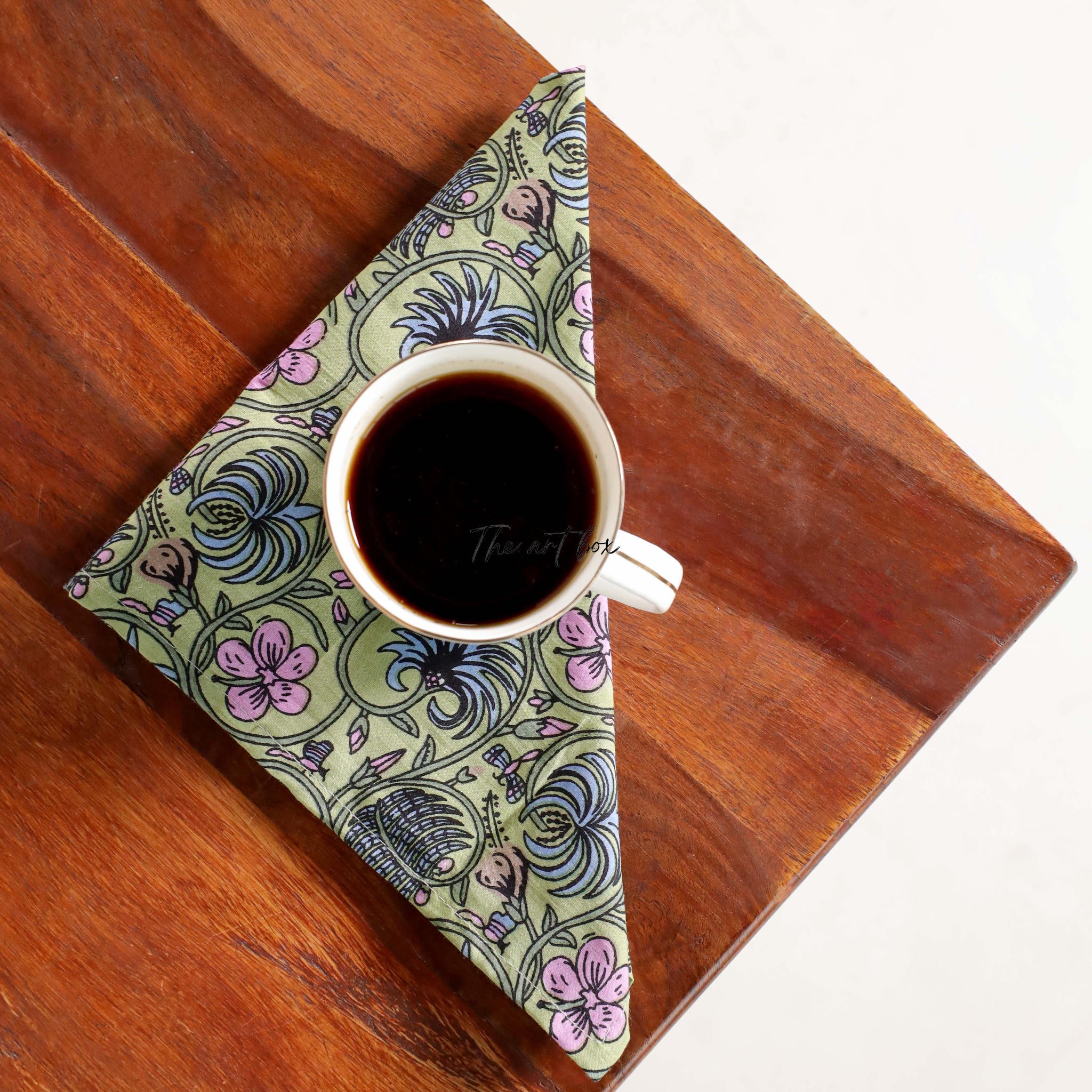 Wheat Cotton Floral Table Napkins