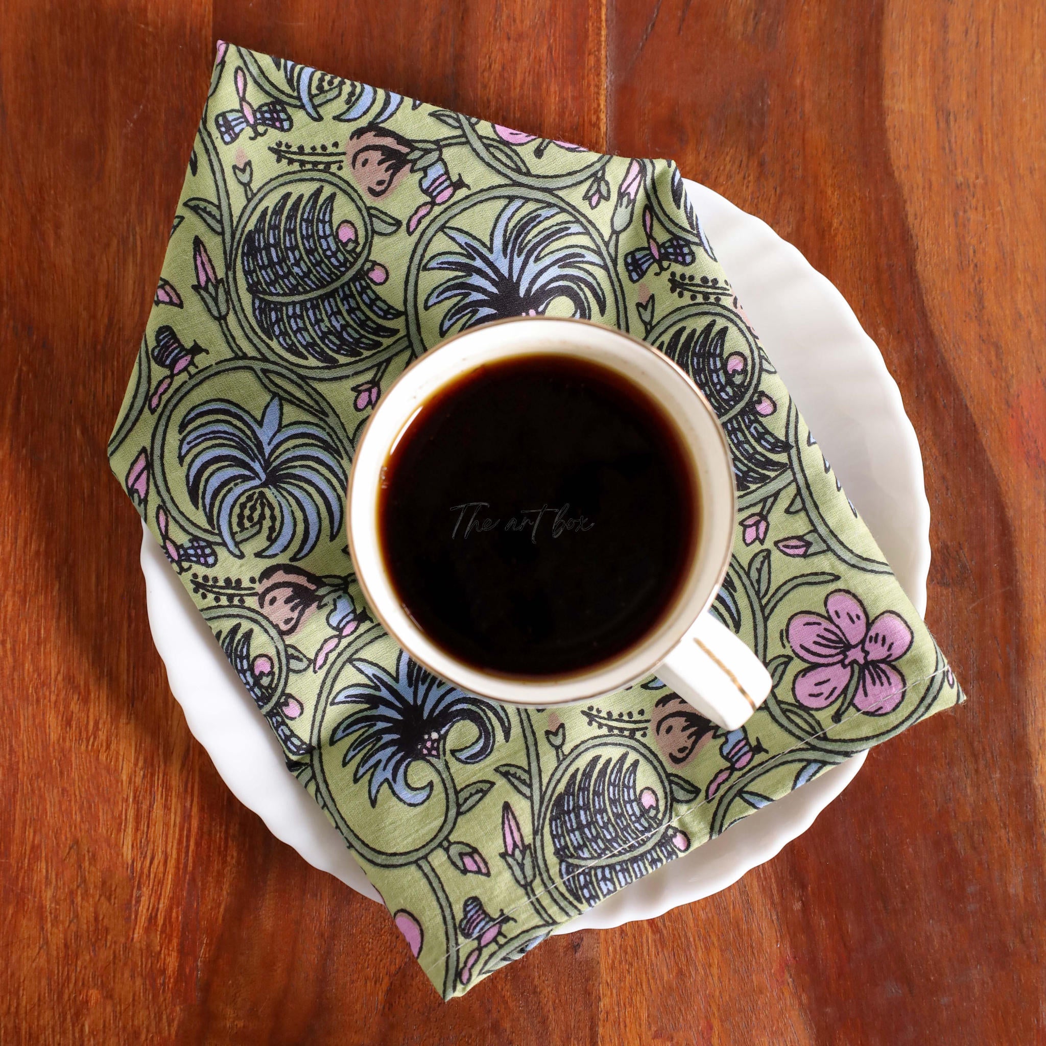 Wheat Cotton Floral Table Napkins