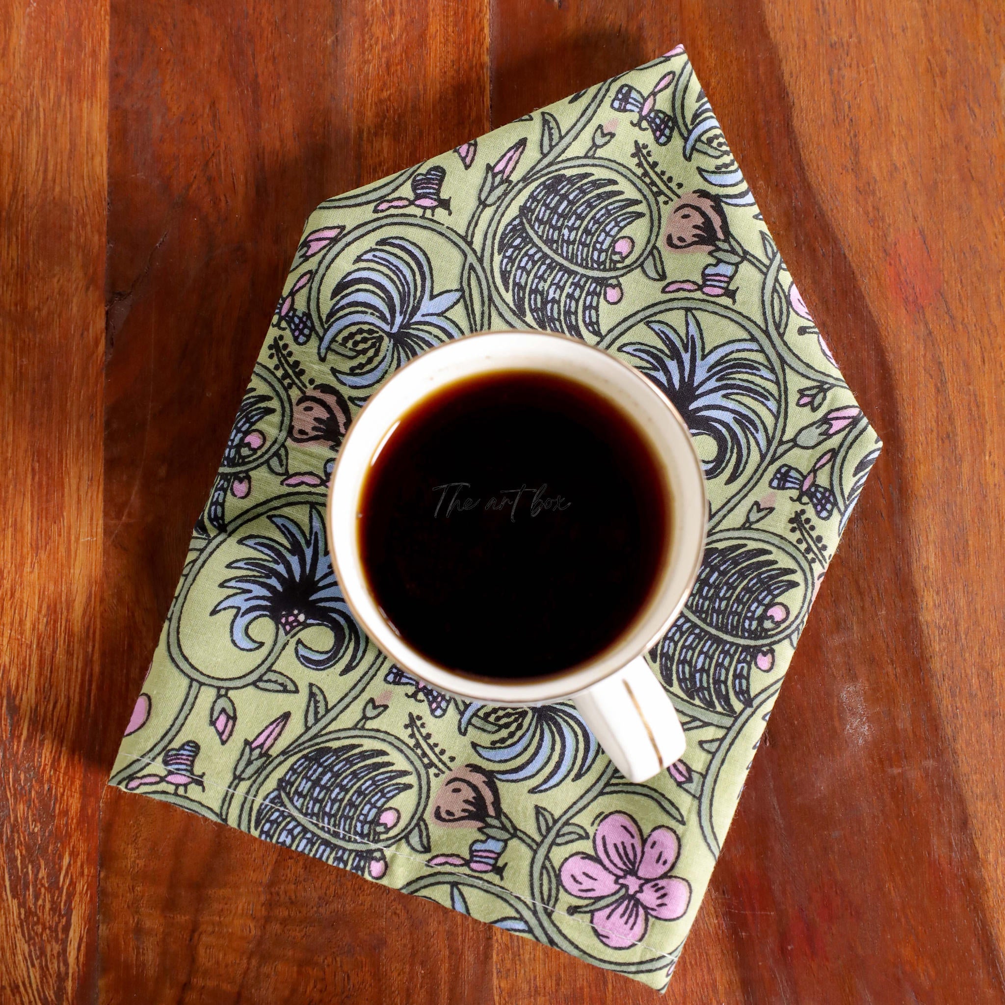 Wheat Cotton Floral Table Napkins