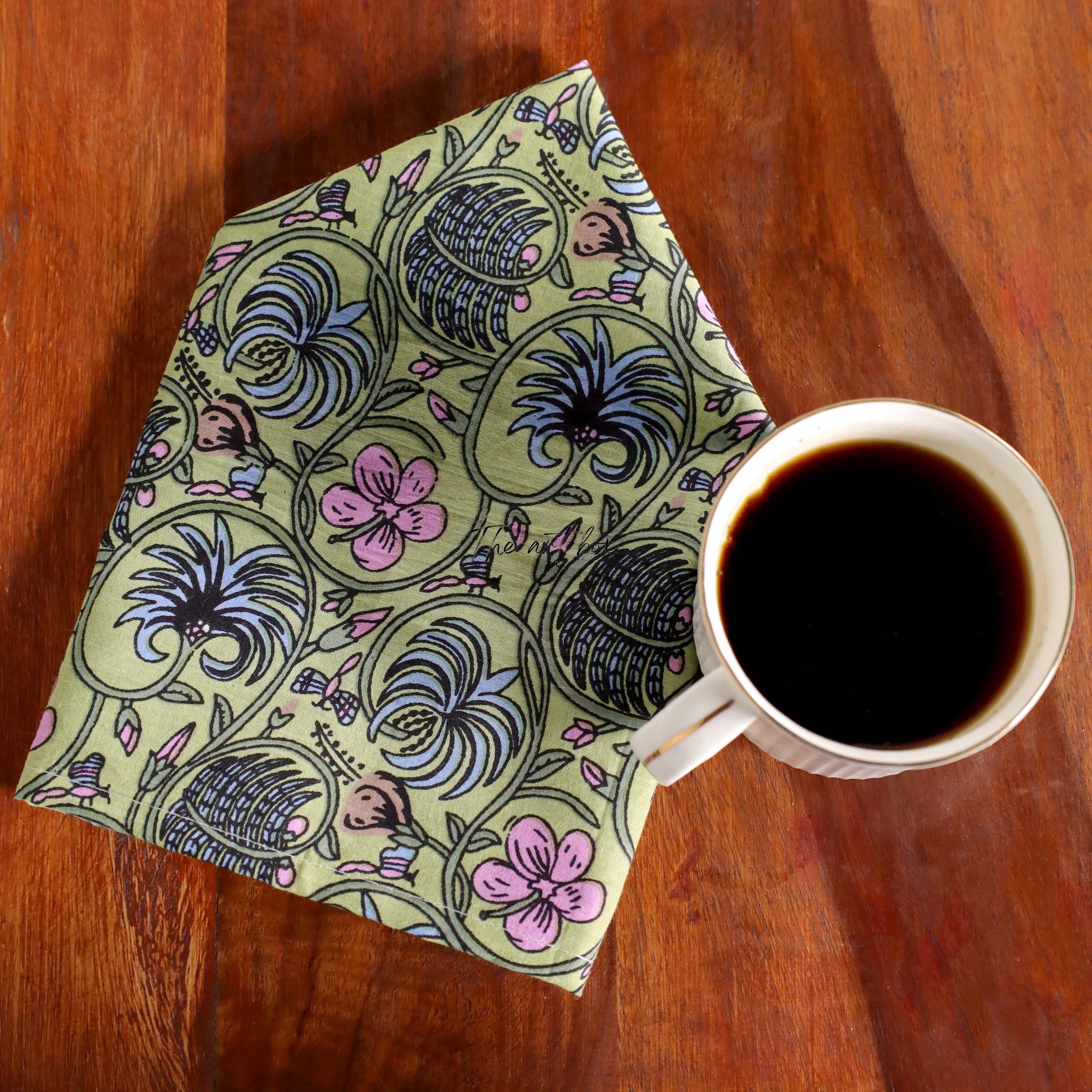 Wheat Cotton Floral Table Napkins