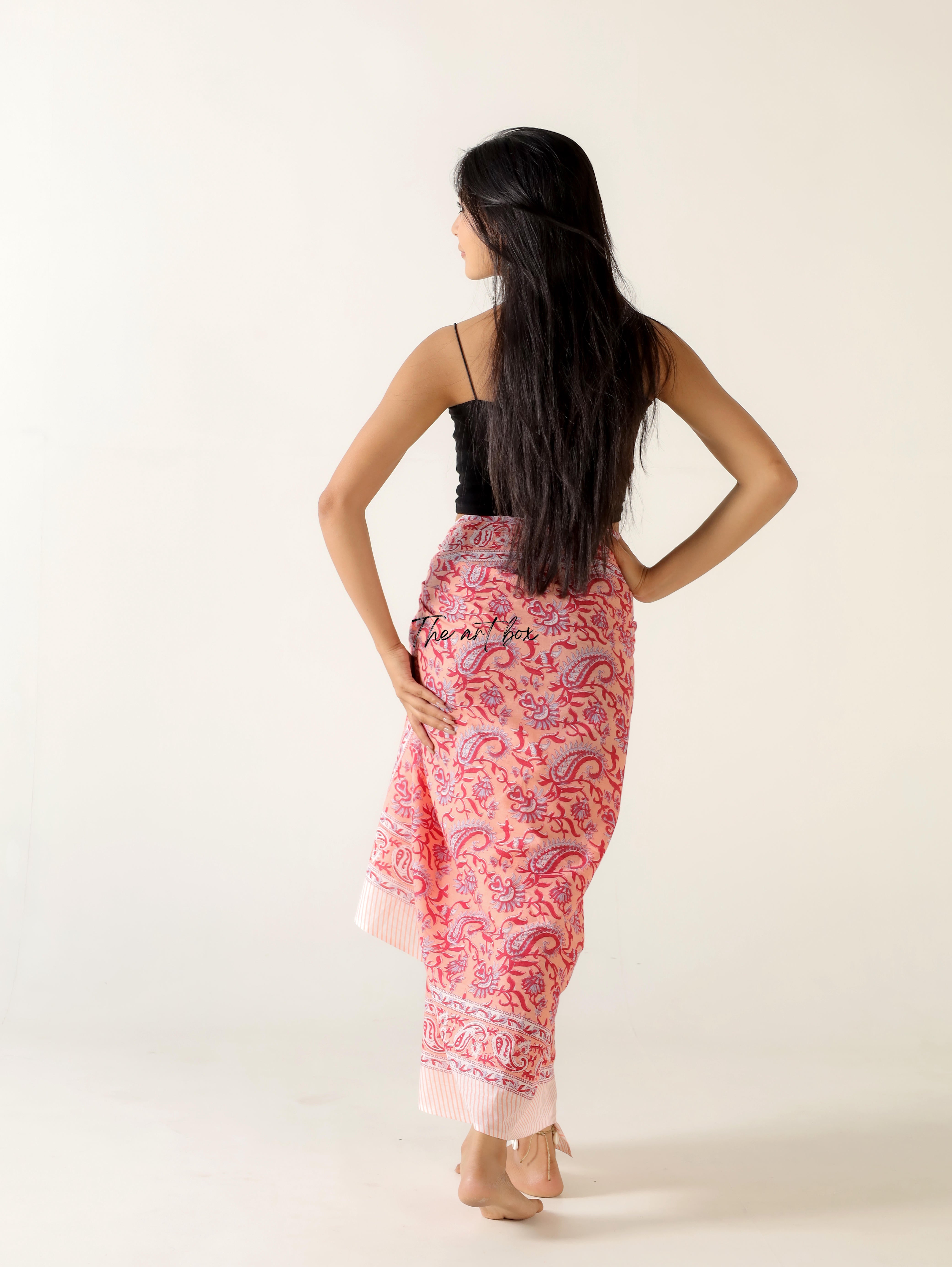 Botanical Bliss Cotton Floral Sarong Pareo for Beach Lovers