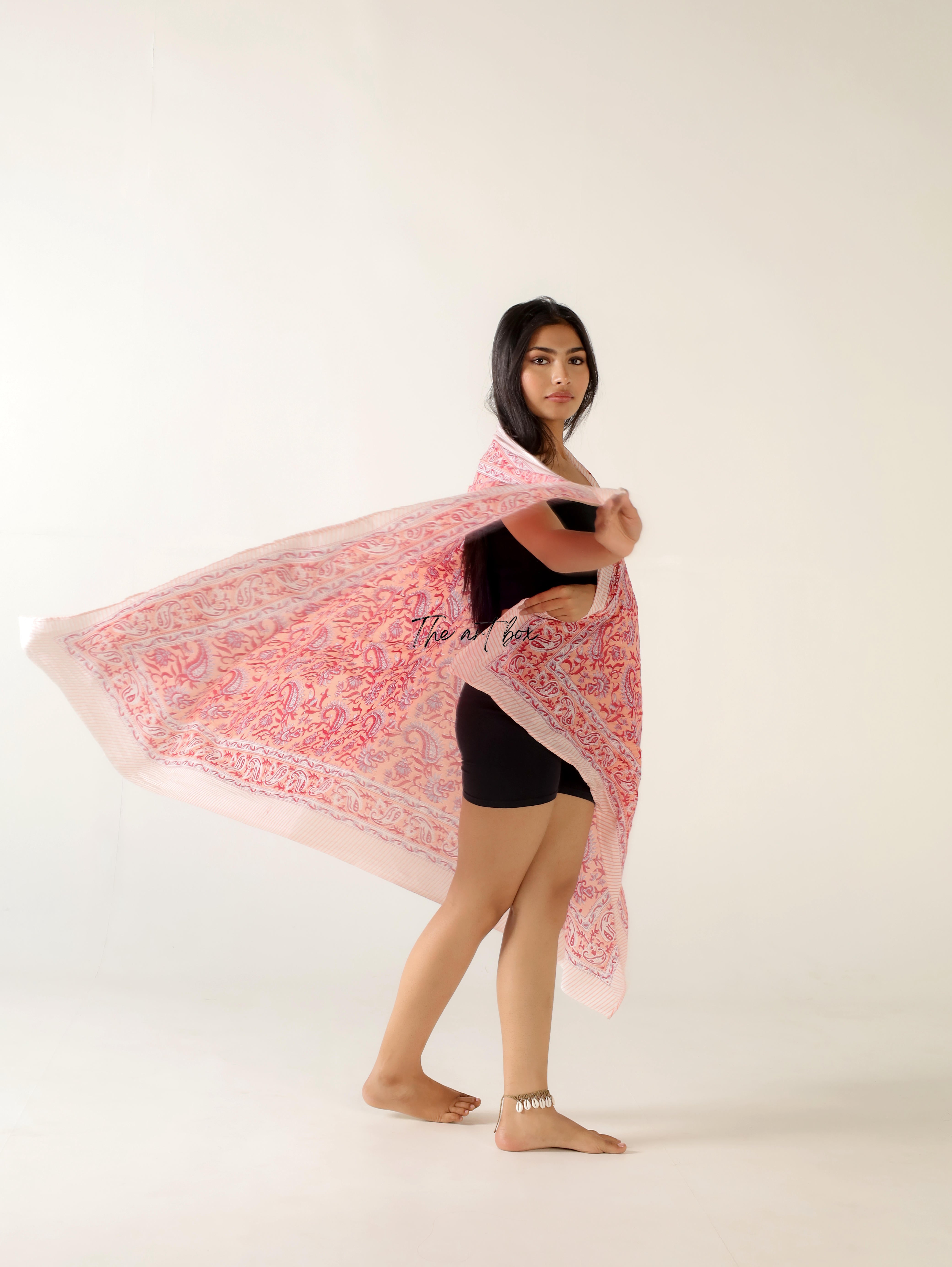 Botanical Bliss Cotton Floral Sarong Pareo for Beach Lovers
