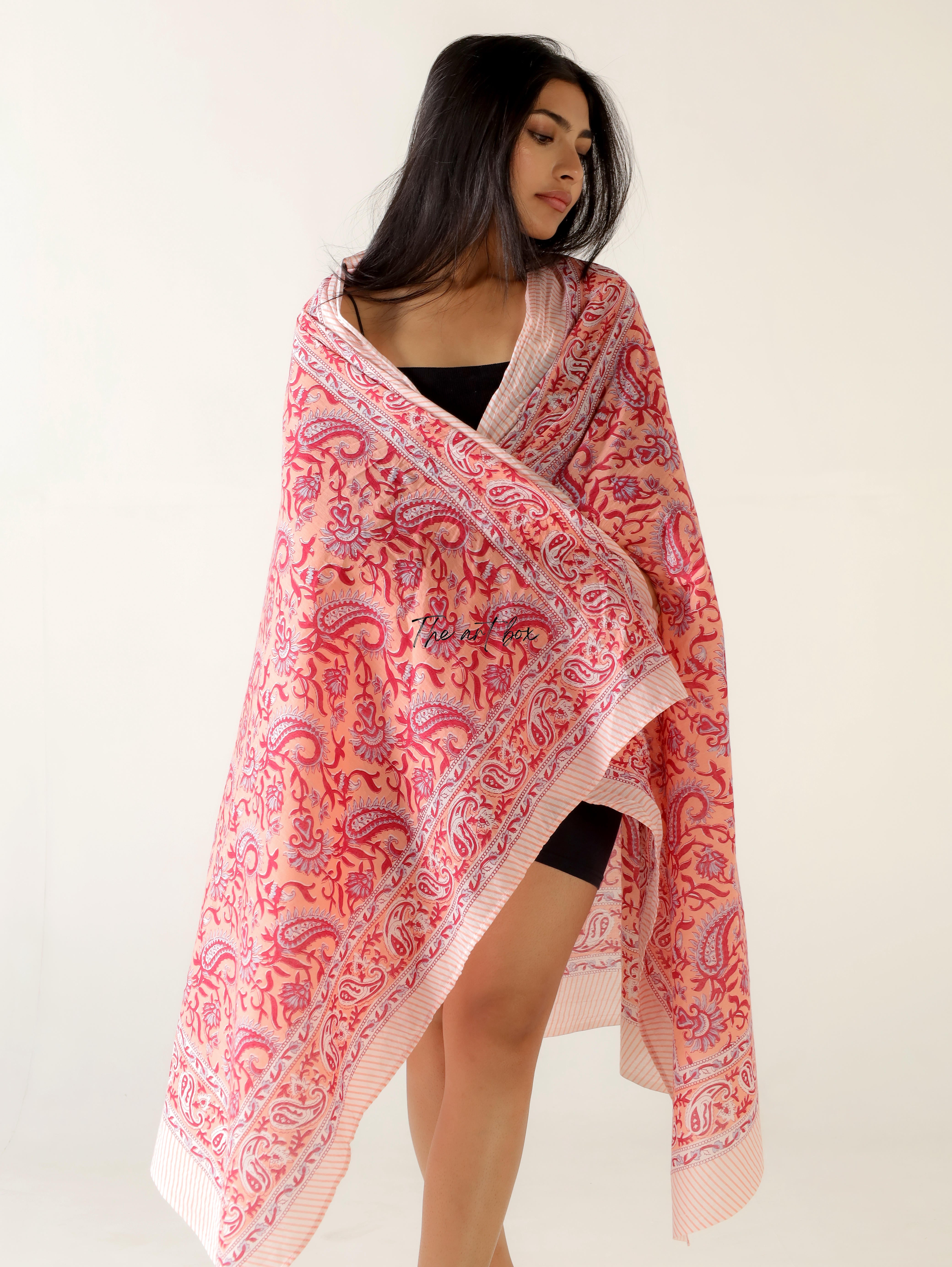 Botanical Bliss Cotton Floral Sarong Pareo for Beach Lovers