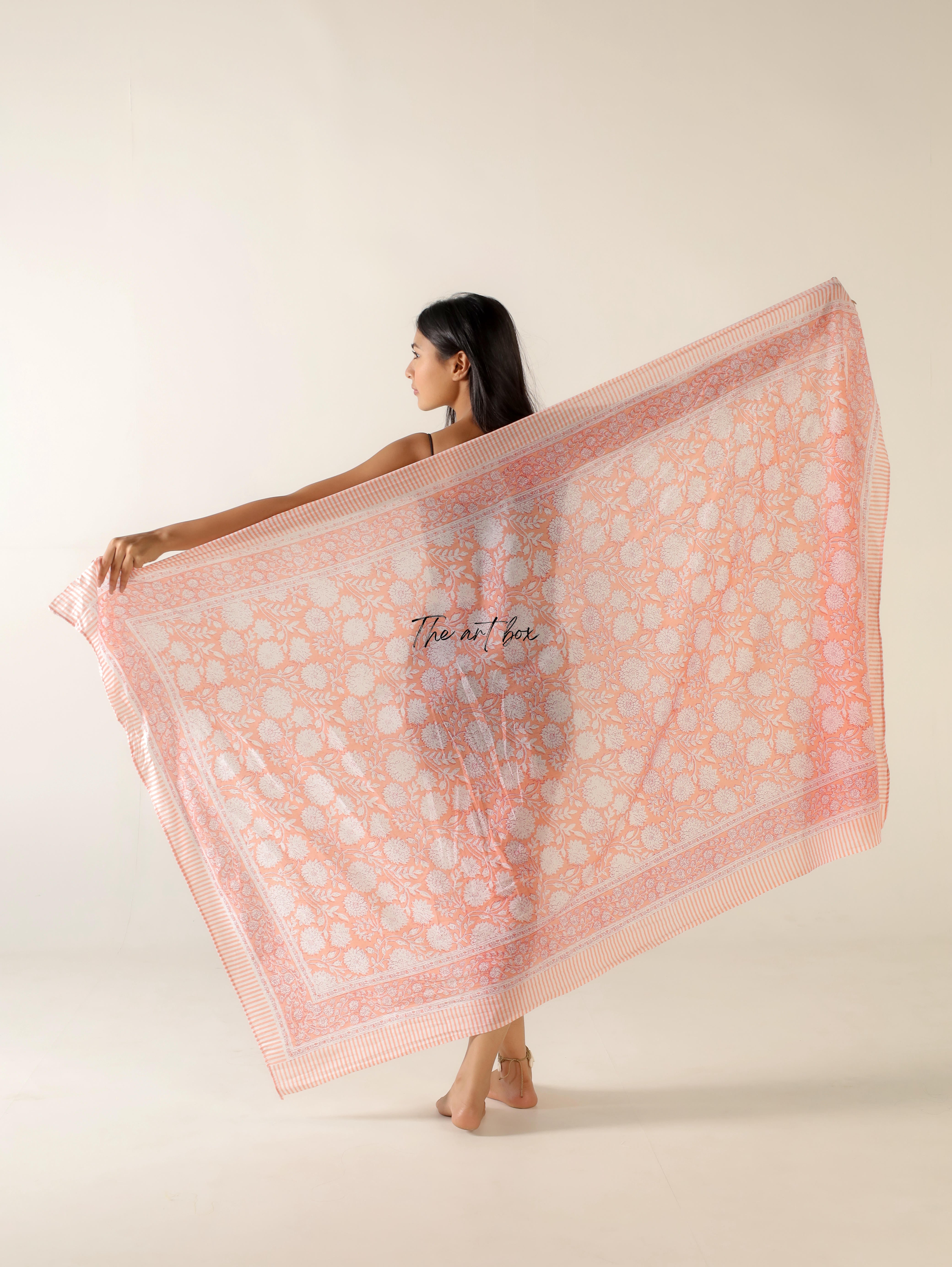 Tropicana Twist Cotton Floral Sarong Pareo for Exotic Escapes