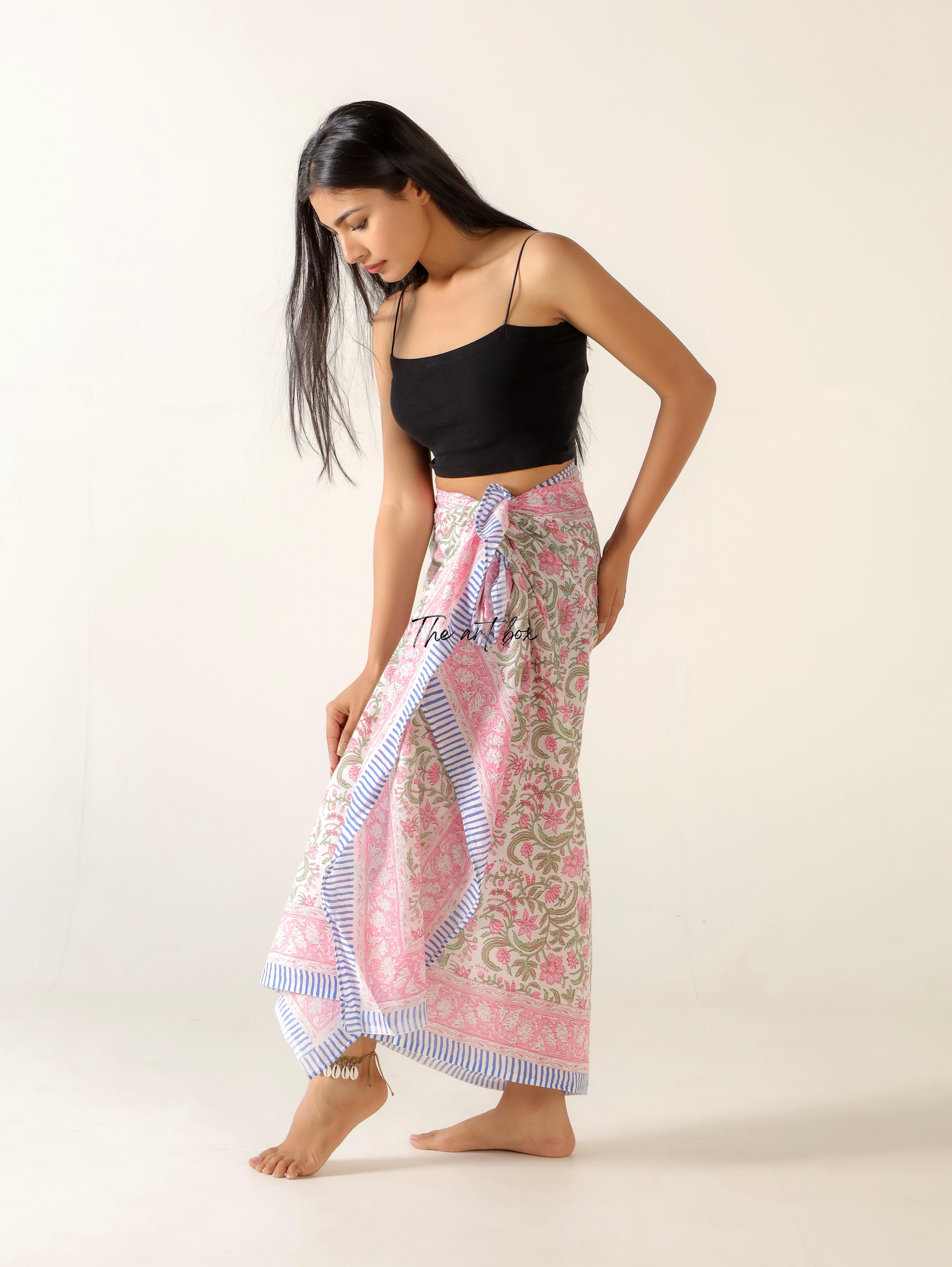 Island Escape Cotton Floral Sarong Pareo