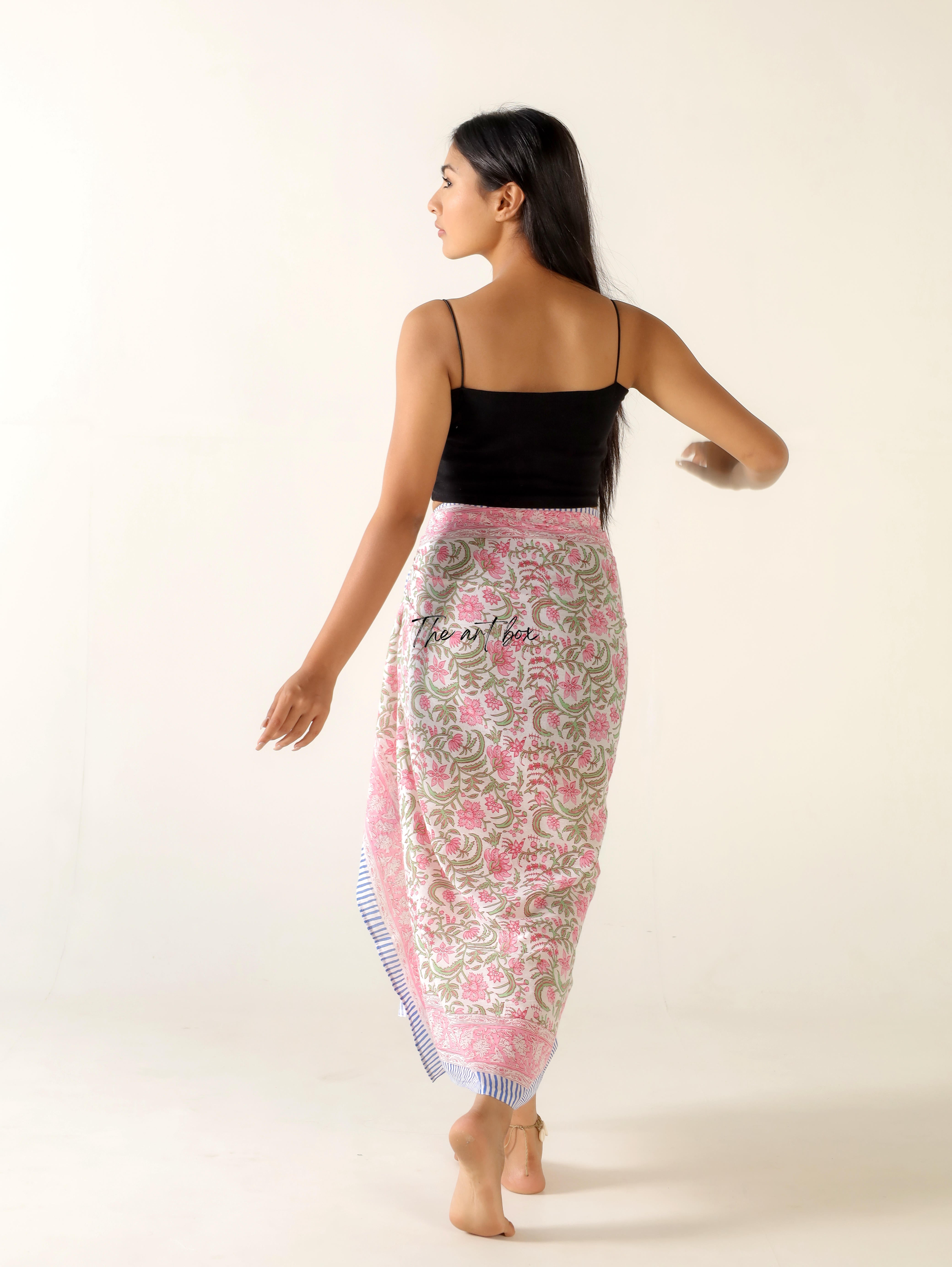 Island Escape Cotton Floral Sarong Pareo
