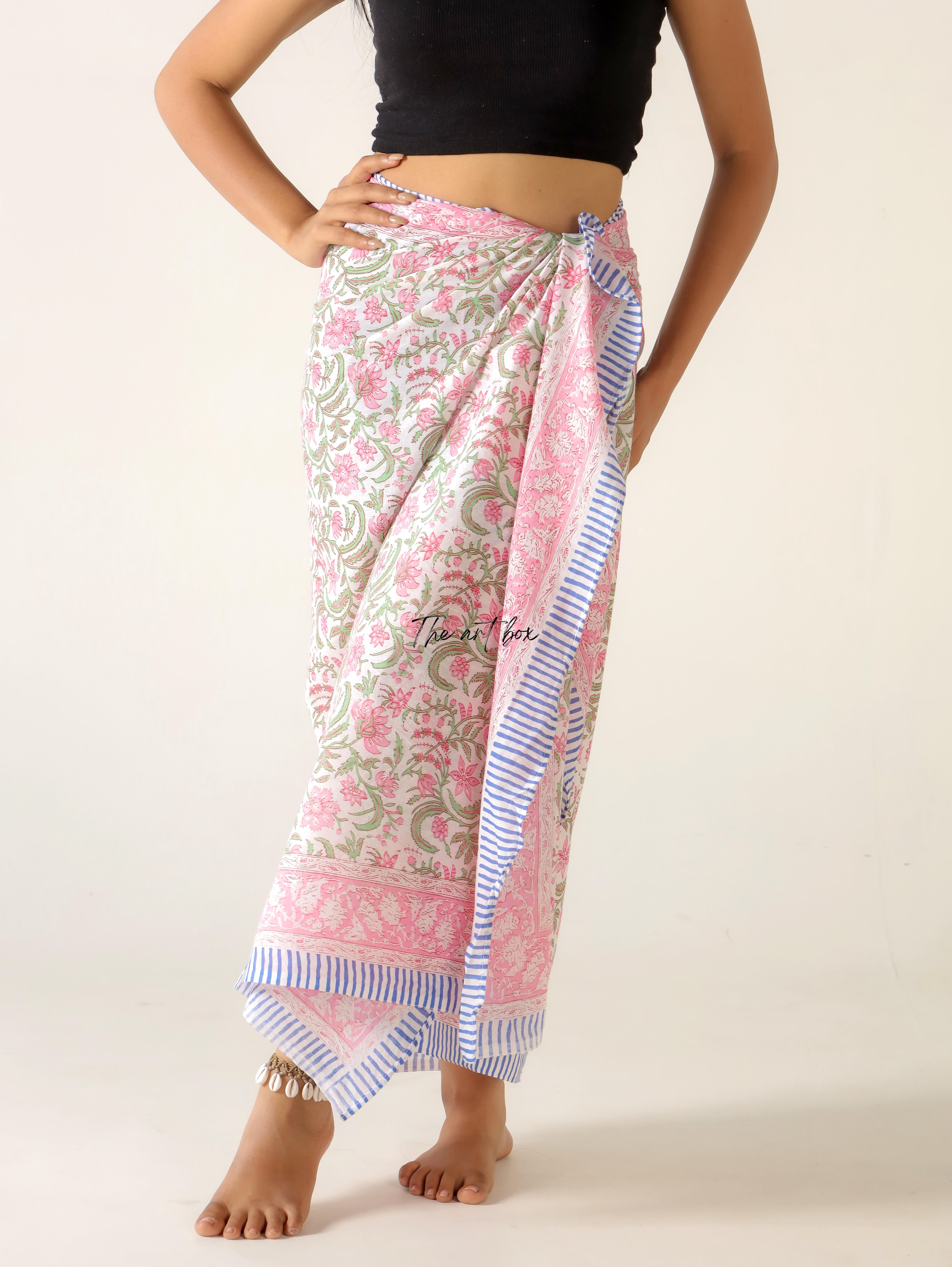 Island Escape Cotton Floral Sarong Pareo