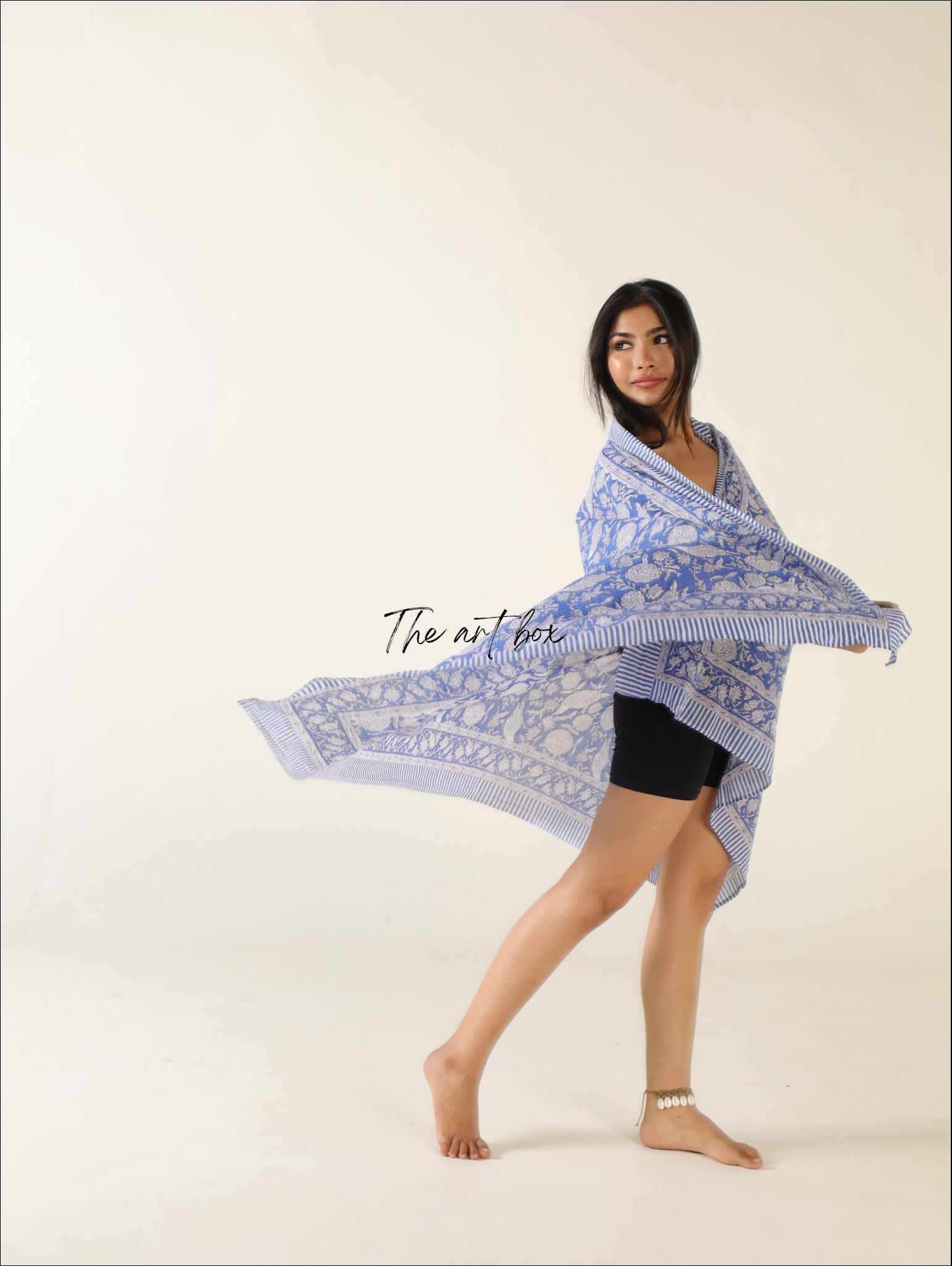 Floral Serenity Cotton Floral Sarong Pareo for Exotic Escapes