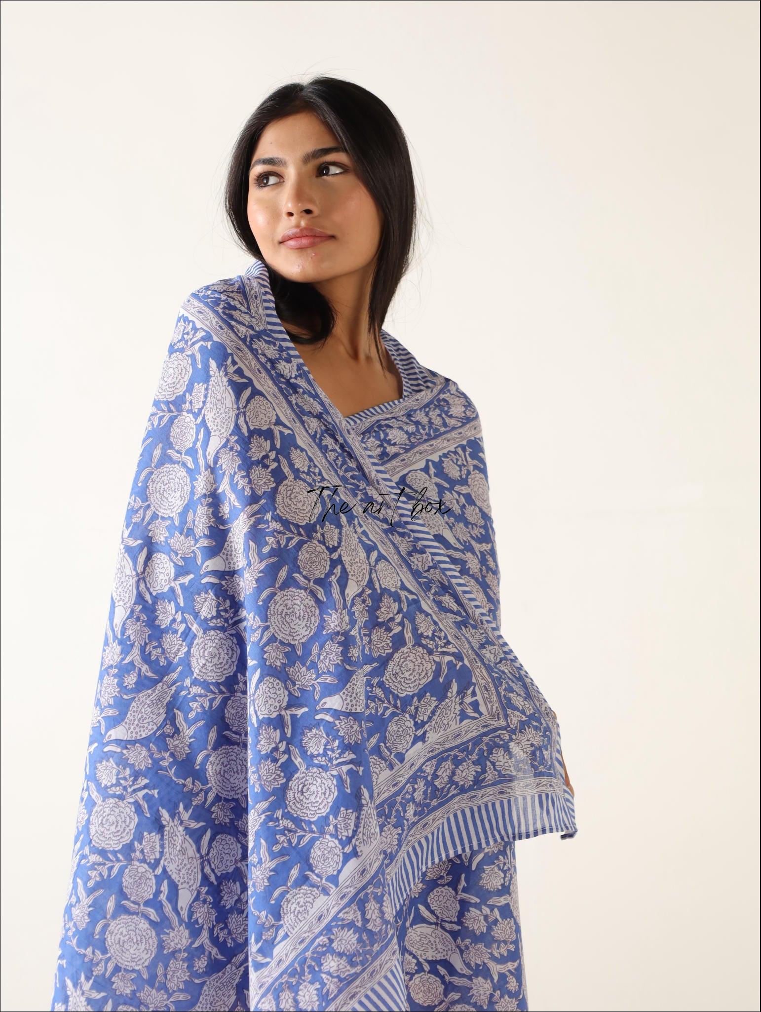 Floral Serenity Cotton Floral Sarong Pareo for Exotic Escapes