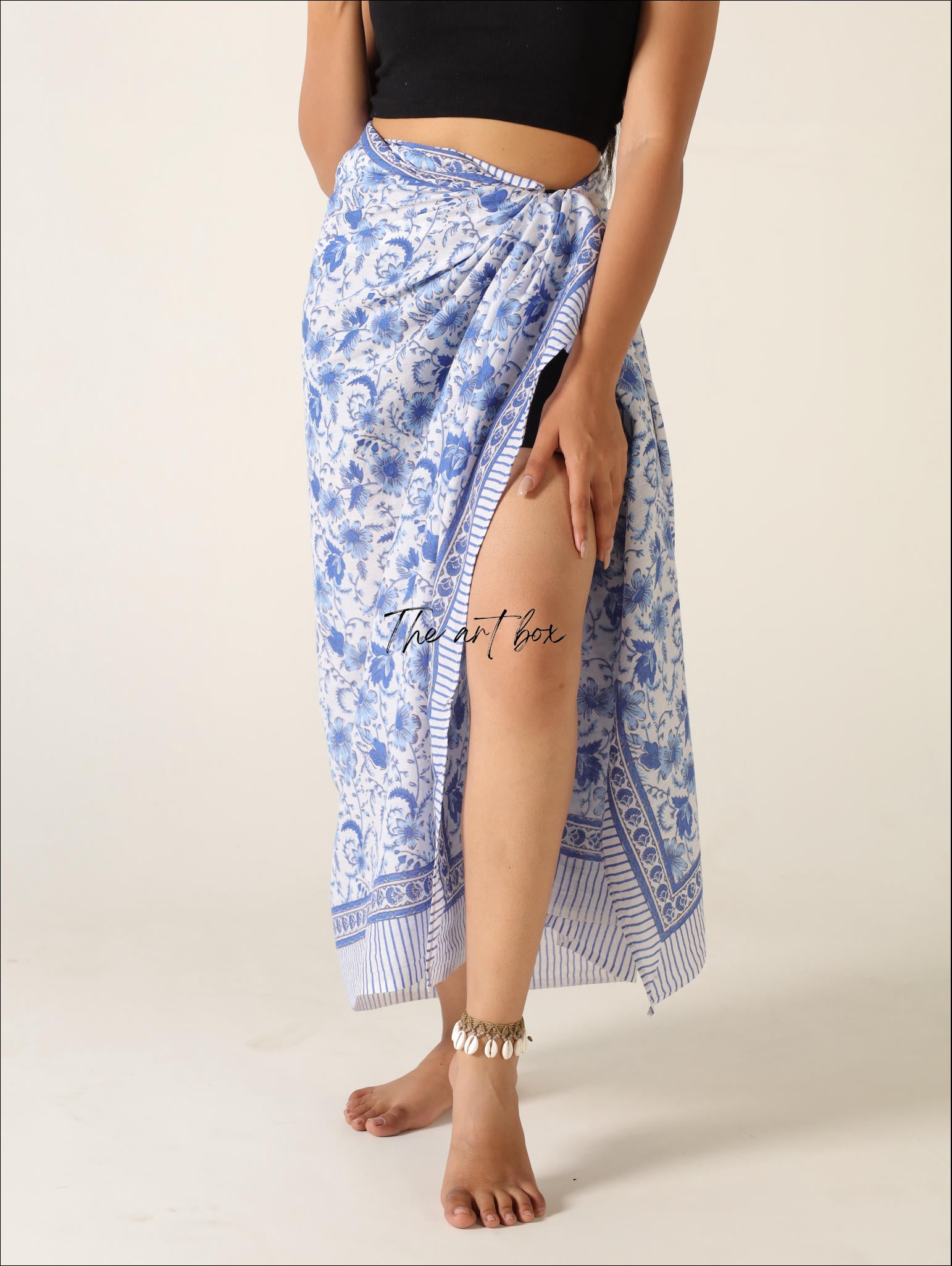 Beach Bloom Tropicana Twist Cotton Floral Sarong Pareo