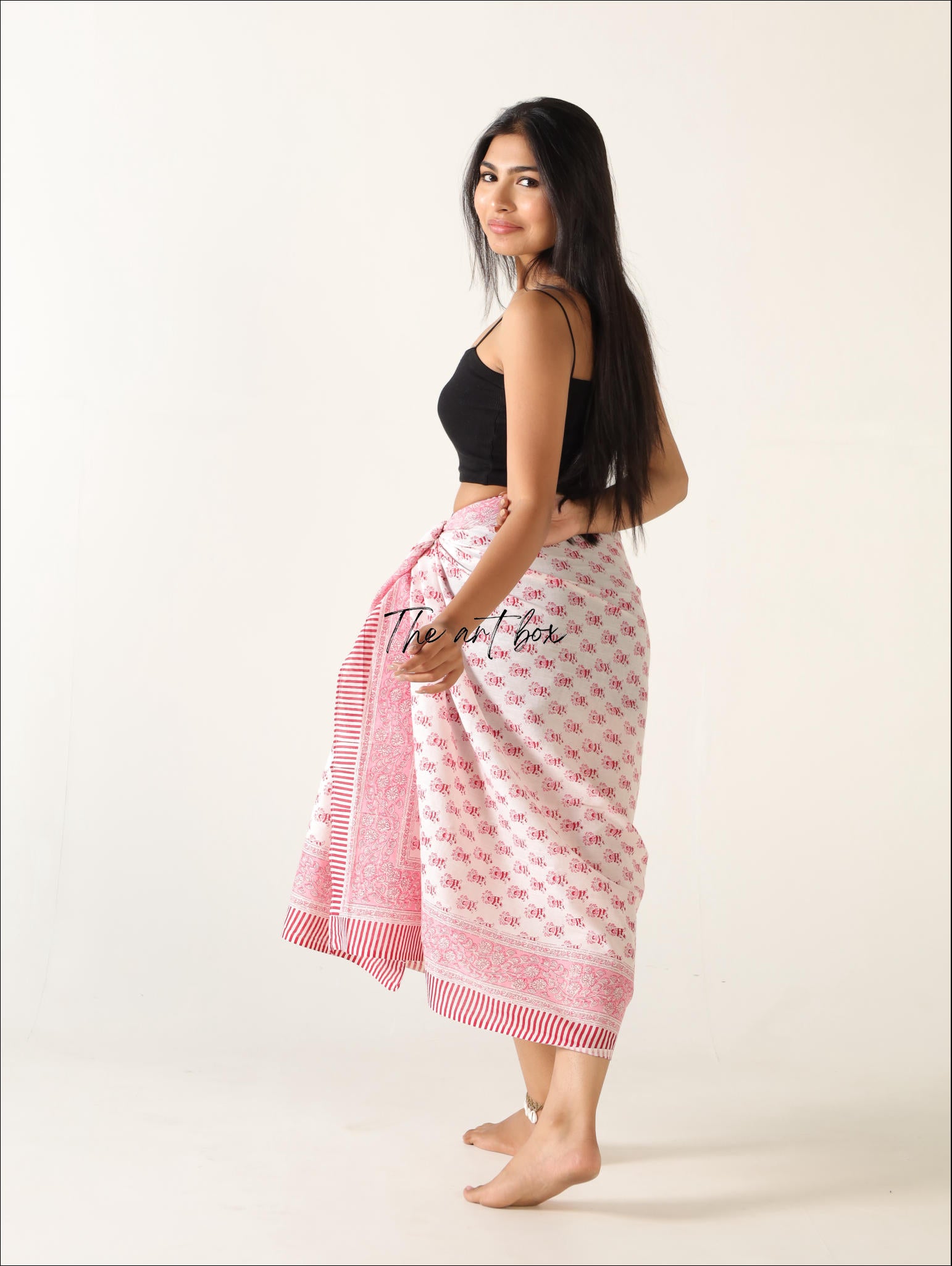 Beach Paradise Tropicana Twist Cotton Floral Sarong Pareo