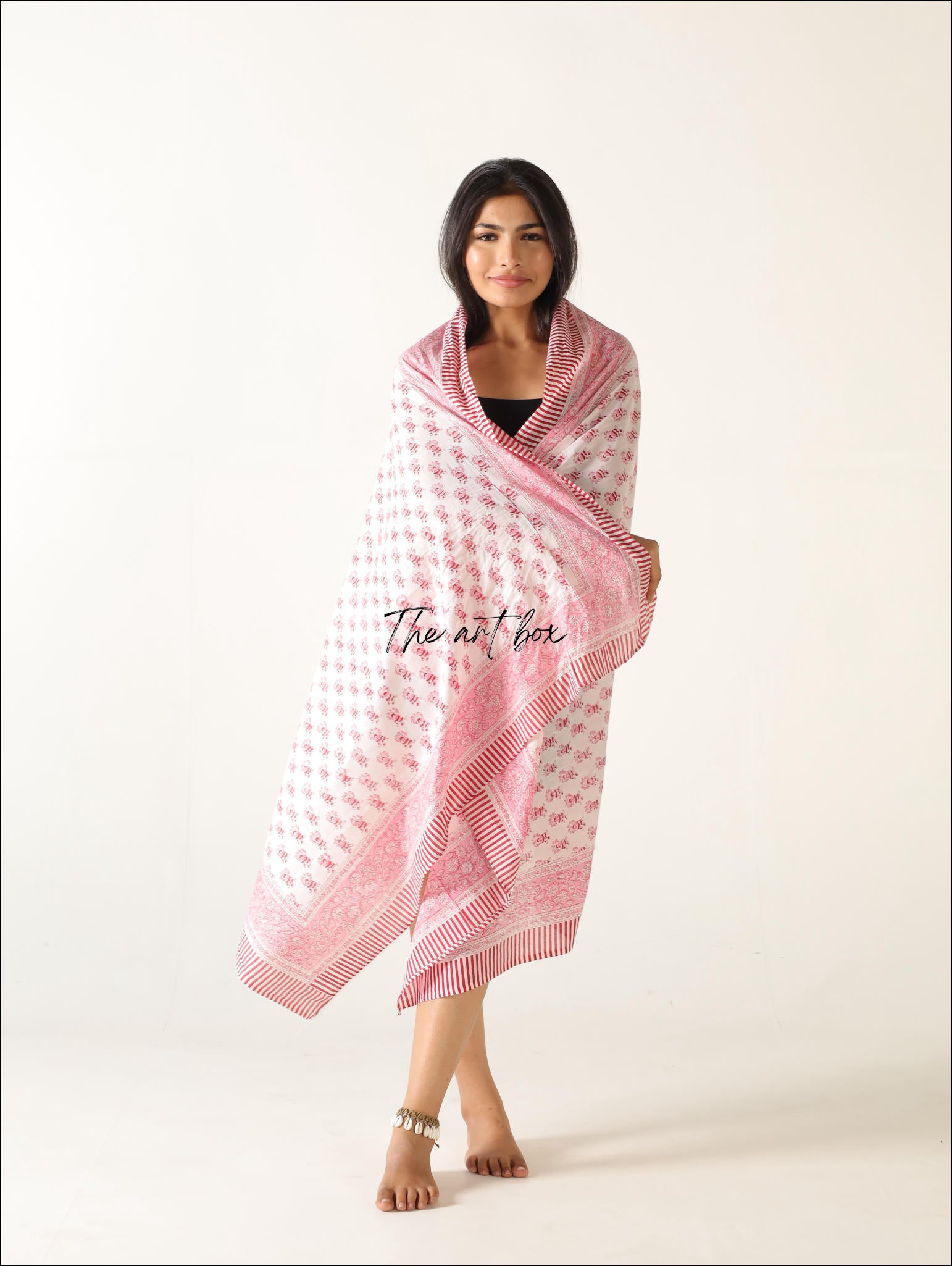 Beach Paradise Tropicana Twist Cotton Floral Sarong Pareo