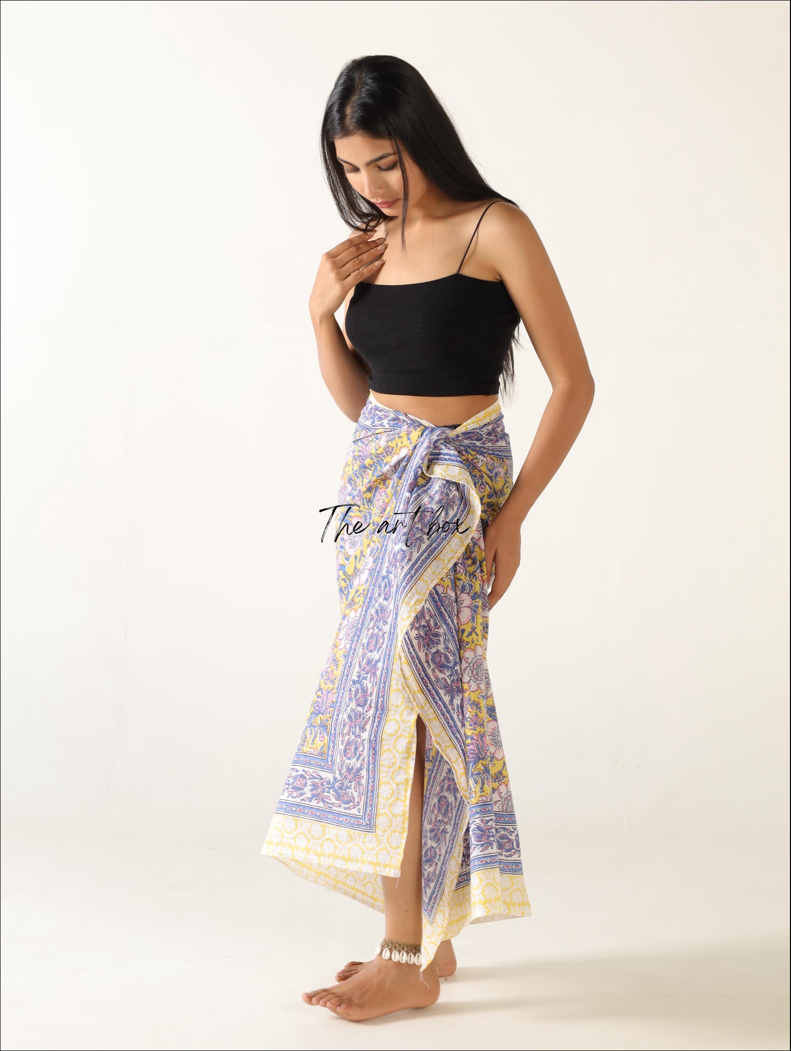 Tropical Elegance Tropicana Twist Cotton Floral Sarong Pareo