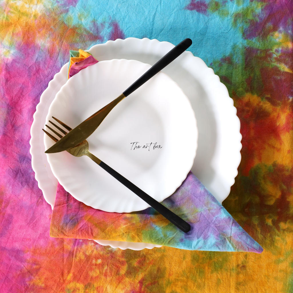 Multicolor Tie-Dye Tablecloth