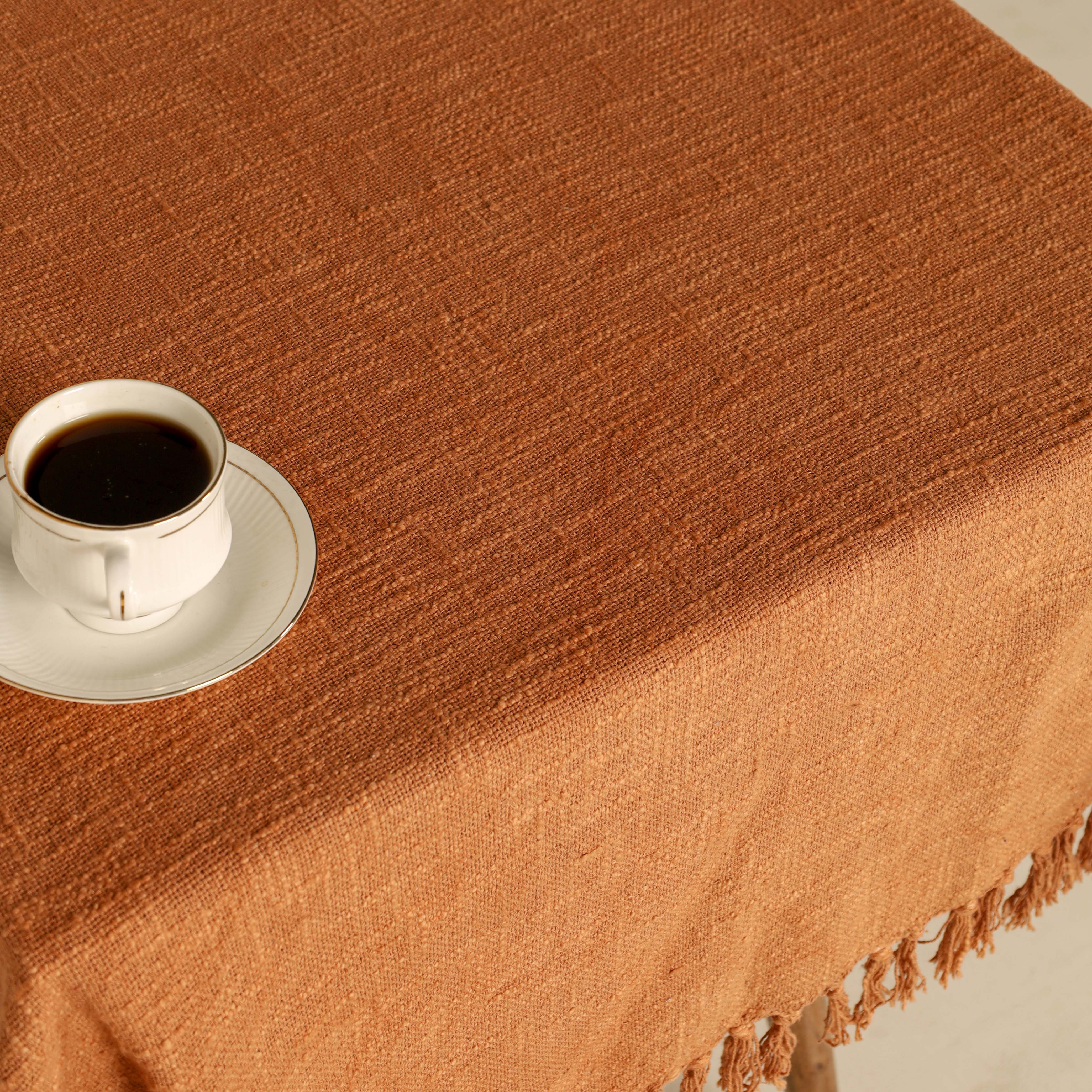 Rust Cotton Tablecloth