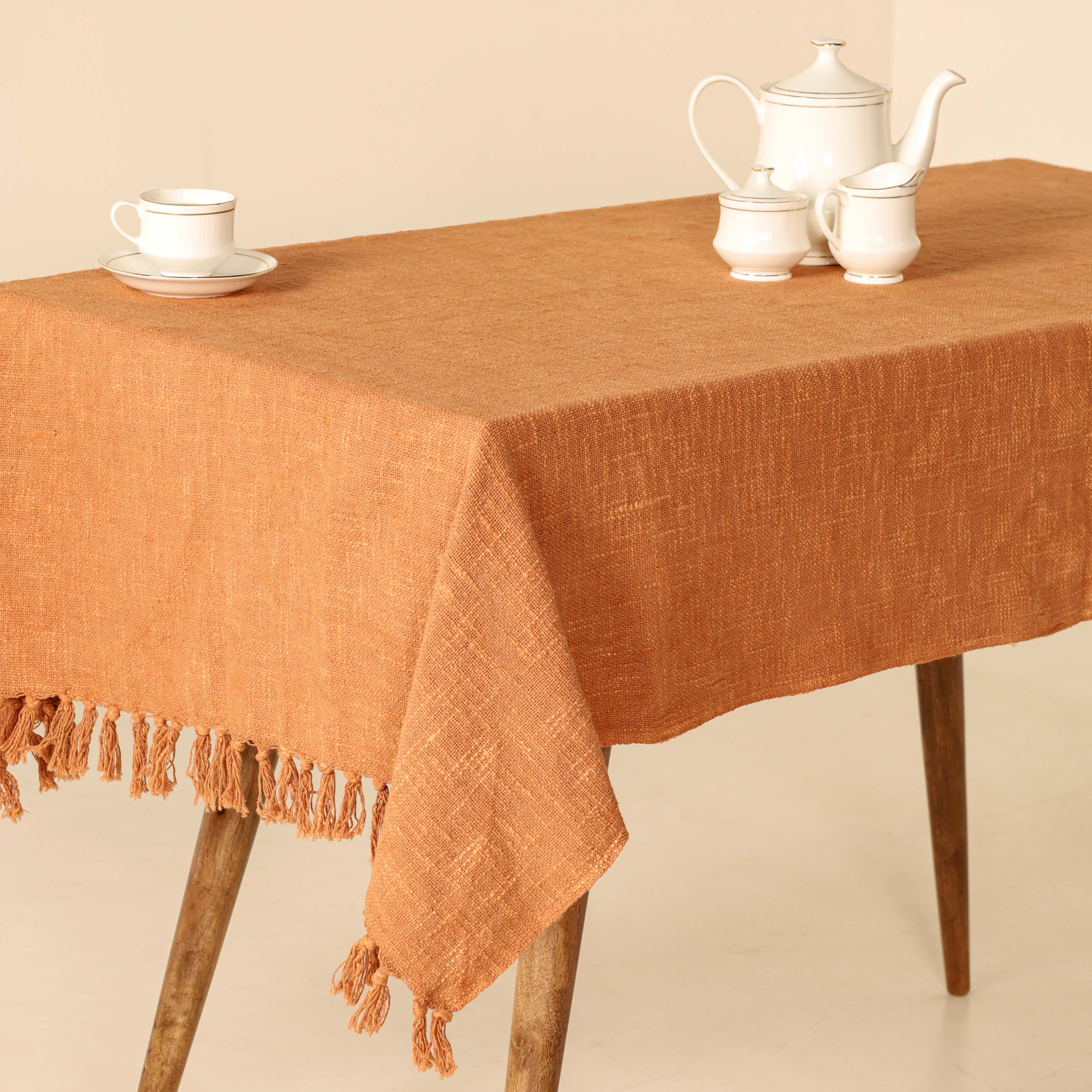 Rust Cotton Tablecloth