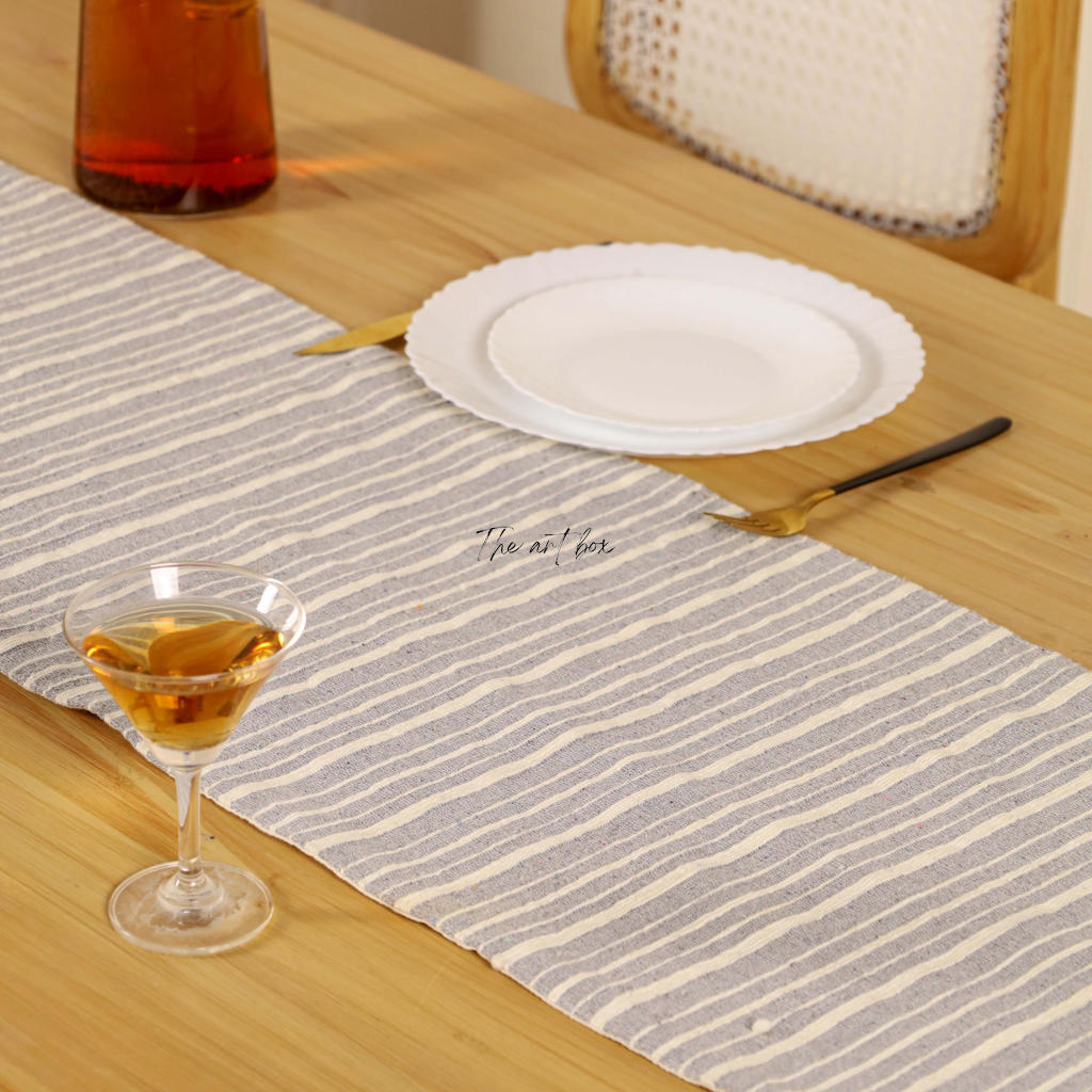 Striped Cotton Table Runner