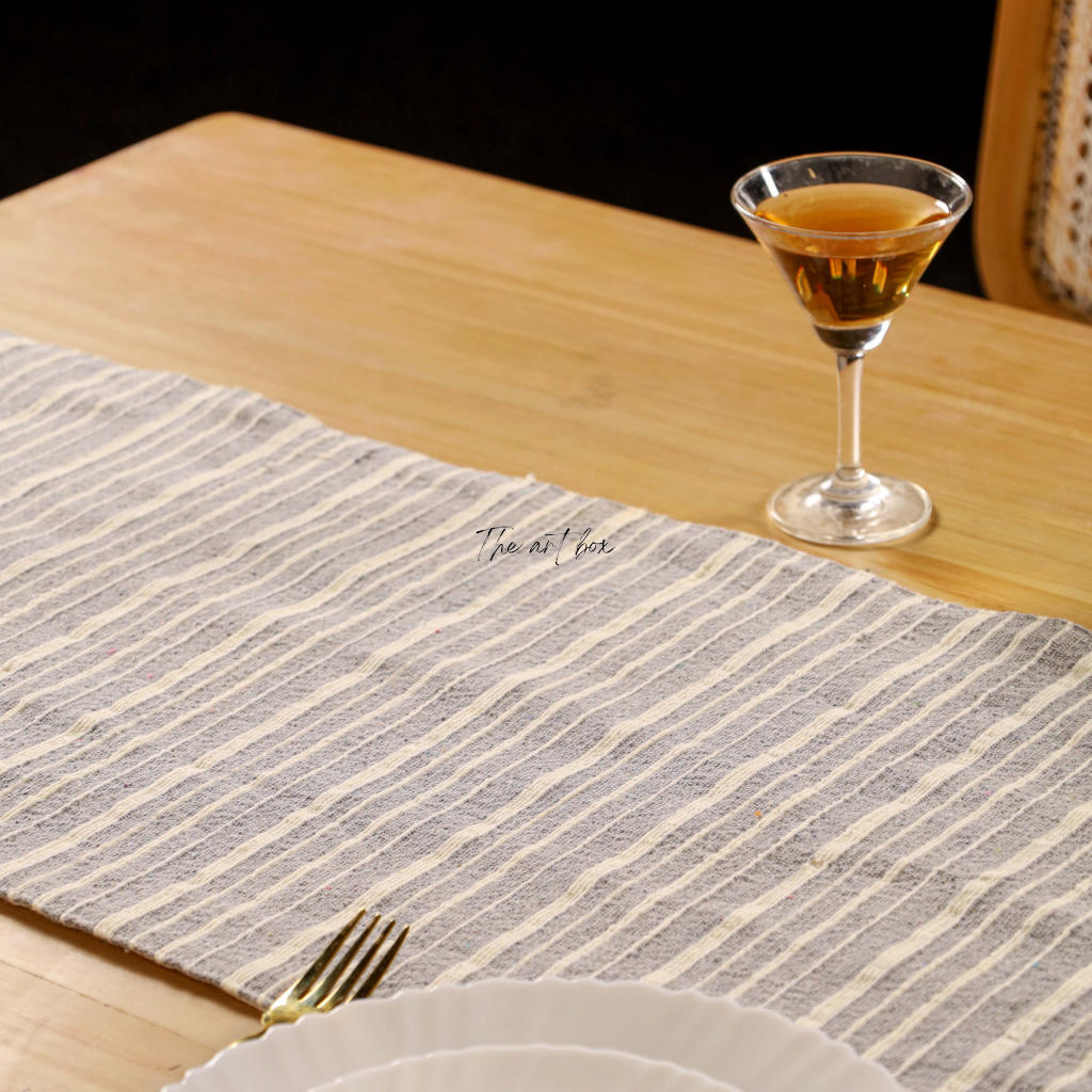 Striped Cotton Table Runner